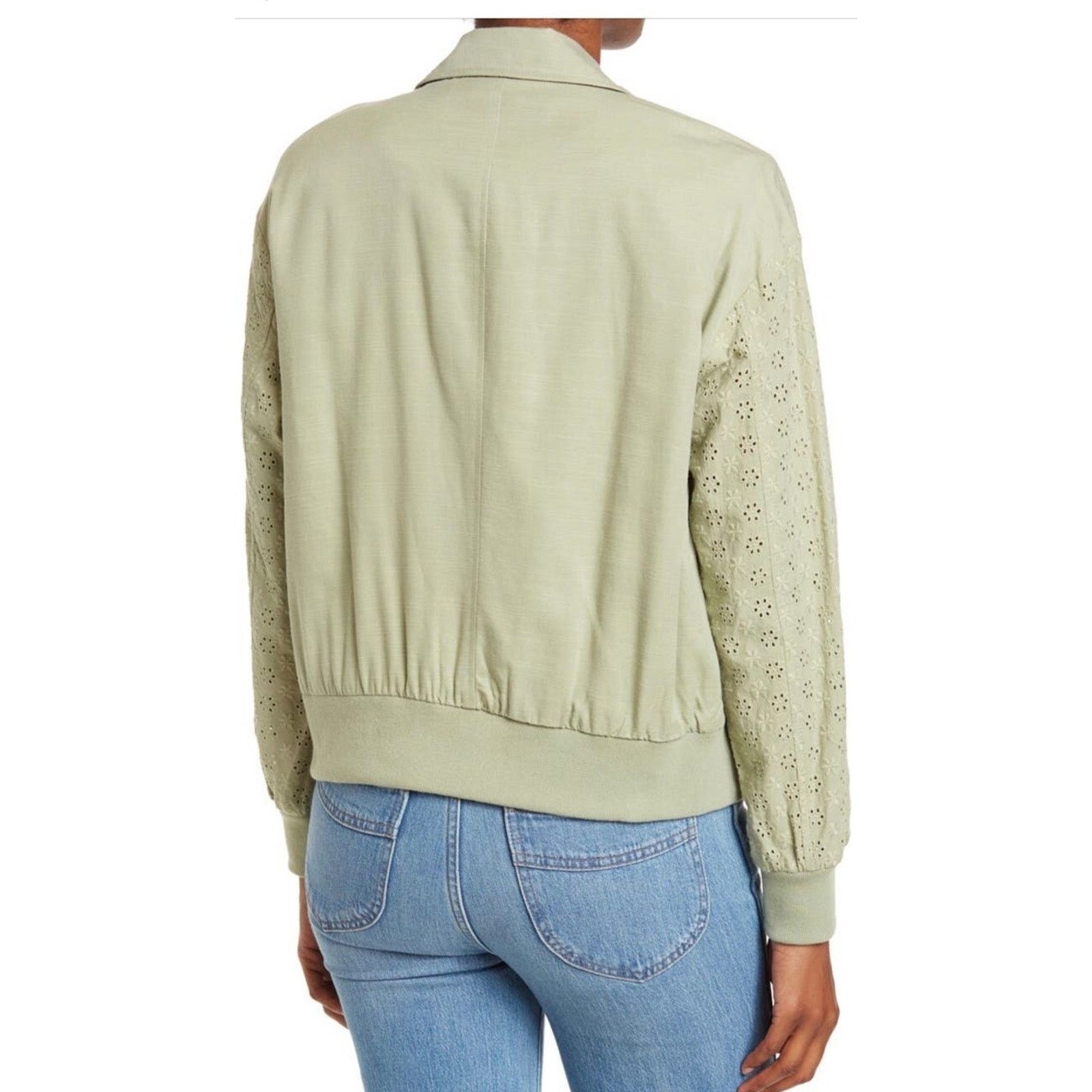 Avec Ces Freres Avec Les Filles Eyelet Sleeve Cotton Jacket Size M A003052 Size M / US 6-8 / IT 42-44 - 3 Thumbnail