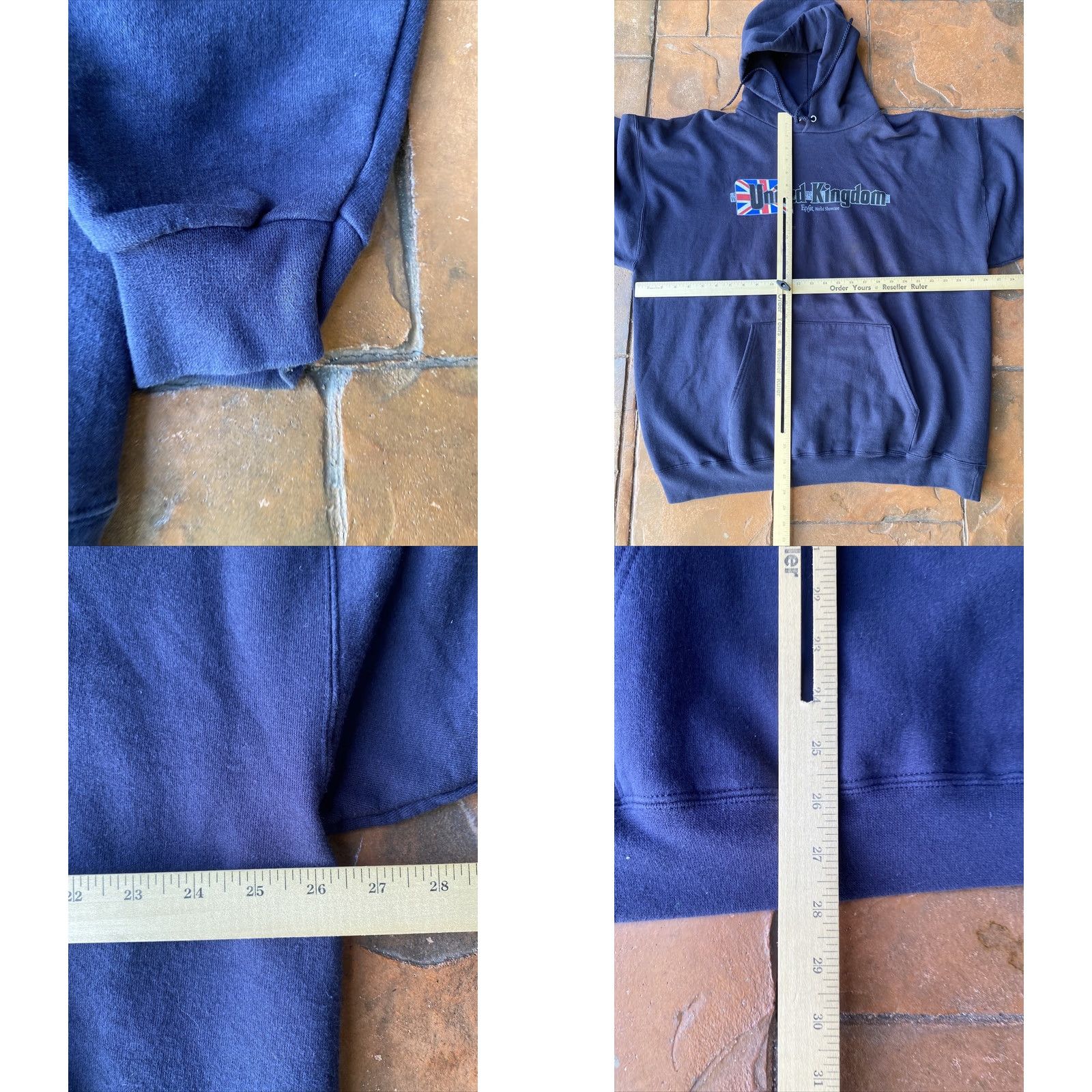Disney VINTAGE Disney Mickey Mouse United Kingdom Epcot Hoodie Sweatshirt XL Blue Size US XL / EU 56 / 4 - 8 Thumbnail