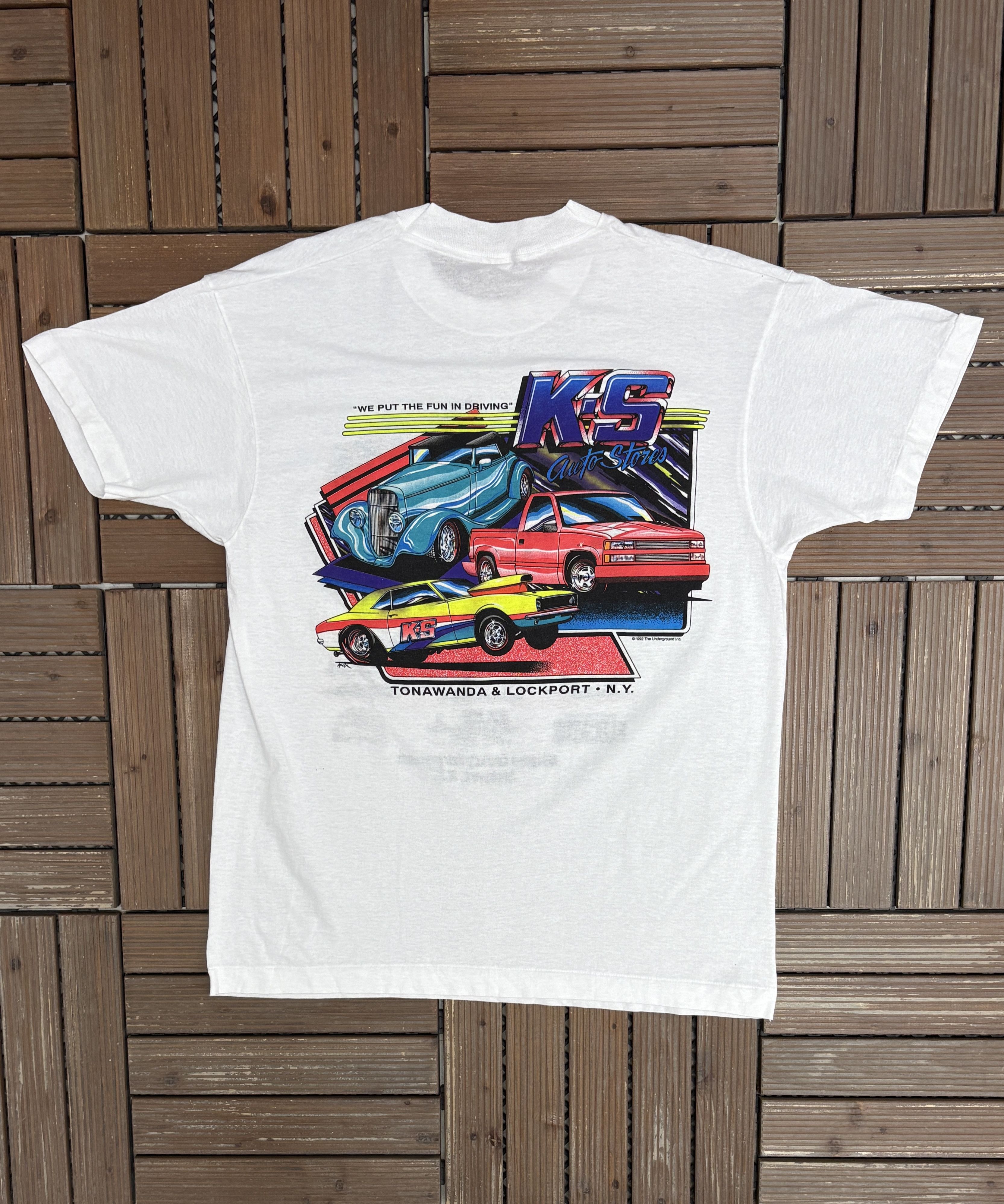 Vintage Niagara '93 Auto Swap Car Shows Vintage White T-Shirt Tee Size US XL / EU 56 / 4 - 4 Thumbnail