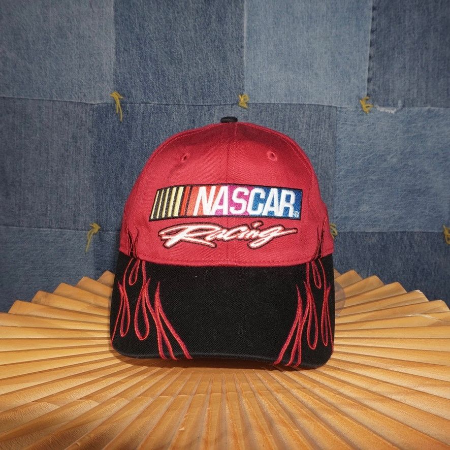 NASCAR OSFA - Vintage Y2K NASCAR racing embroidered flame 2000s hat Size ONE SIZE - 1 Thumbnail
