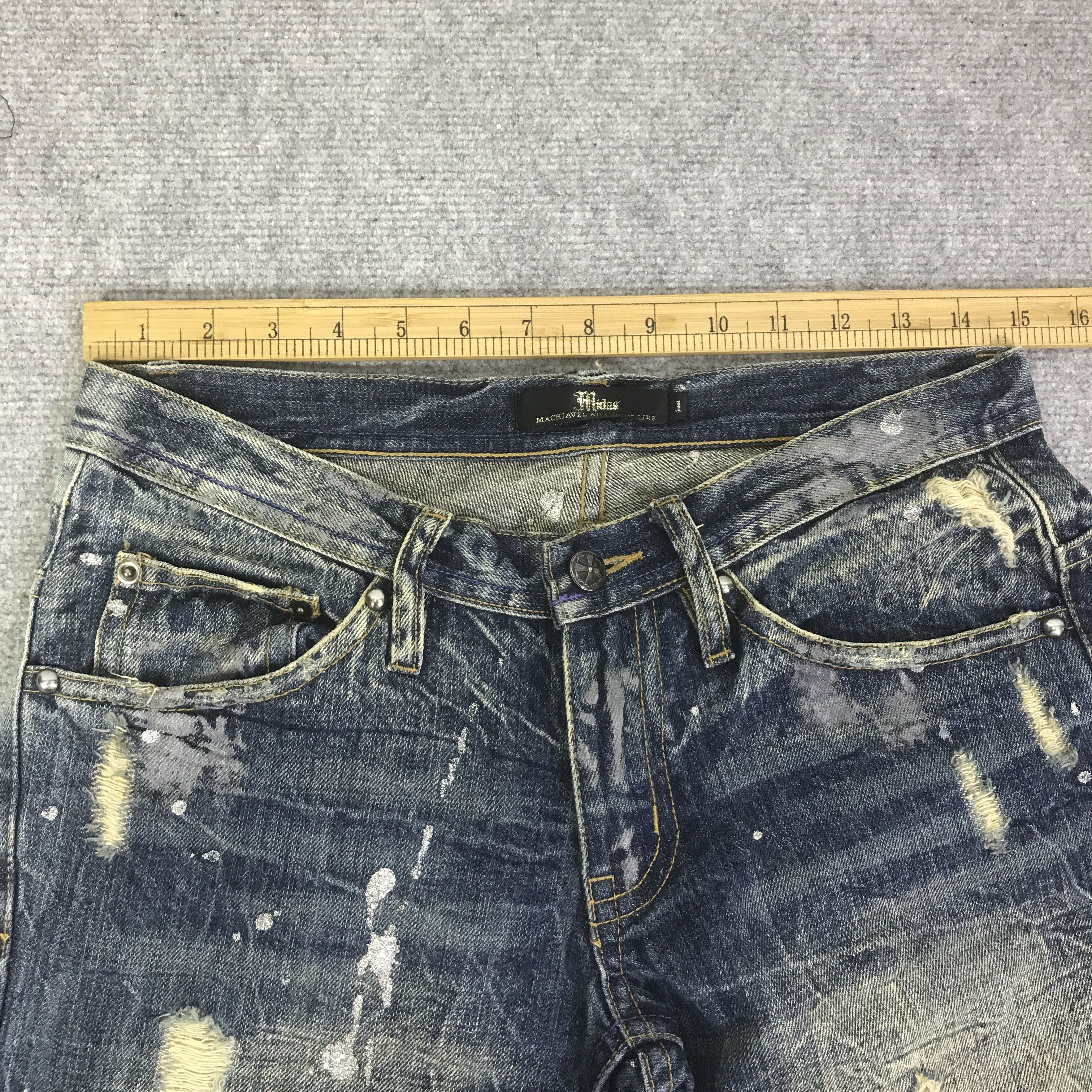 Japanese Brand flare midas Japan distressed bootcut denim jeans pants Size US 29 - 7 Thumbnail