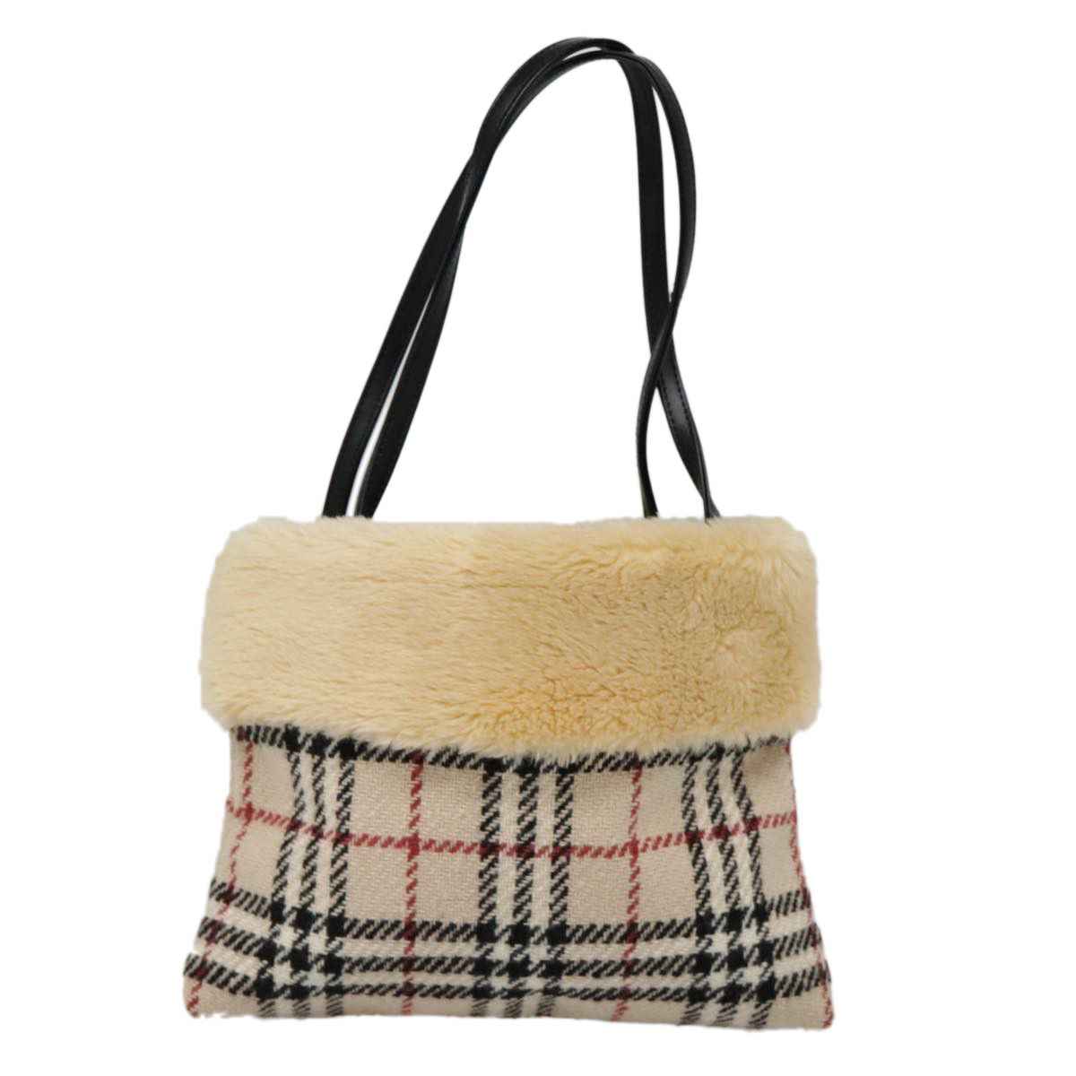 Burberry Nova Check Beige Wool Handbag (Pre-Owned) Size ONE SIZE - 1 Thumbnail
