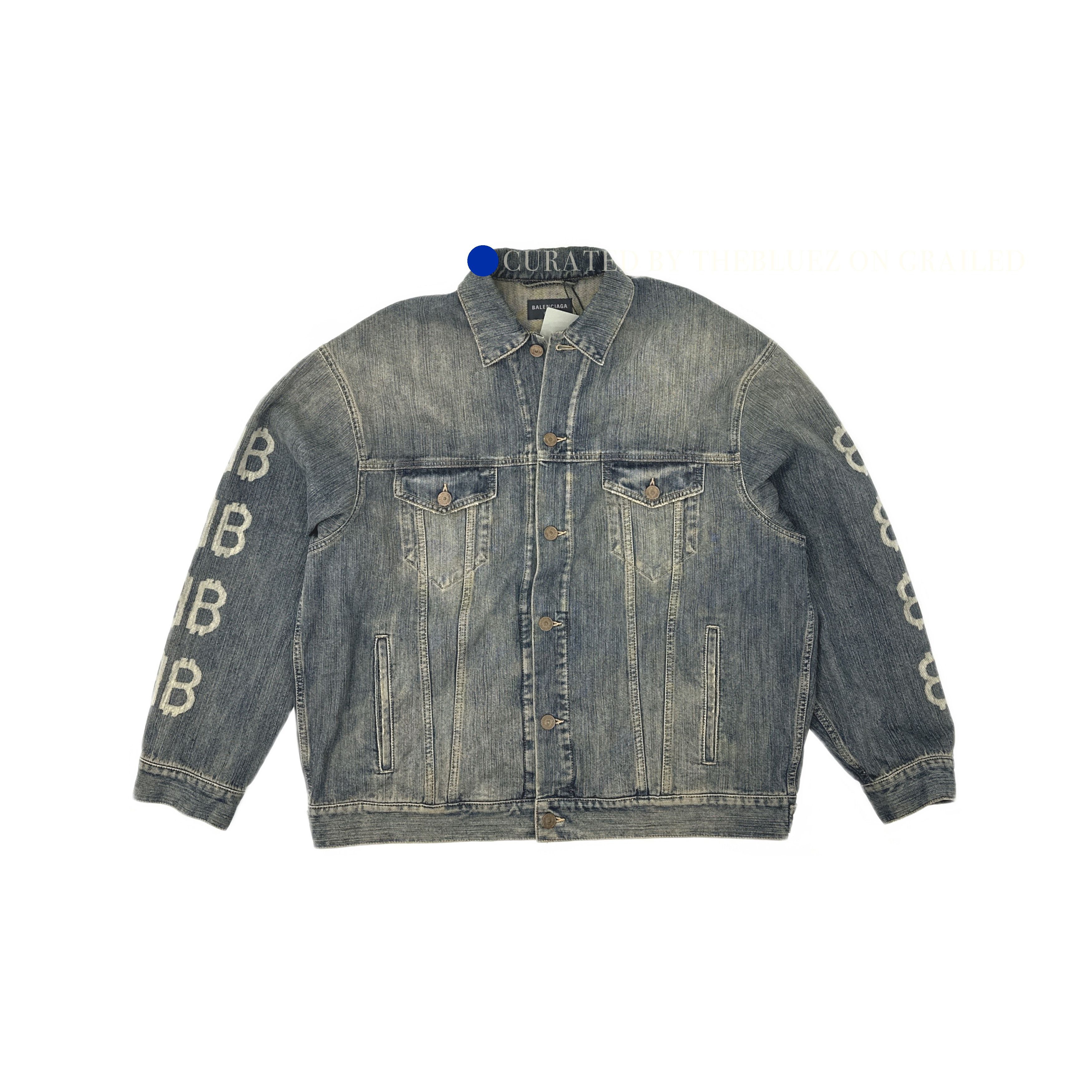 Balenciaga BB Logo Print Denim Jacket in Blue Size US S / EU 44-46 / 1 - 1 Thumbnail