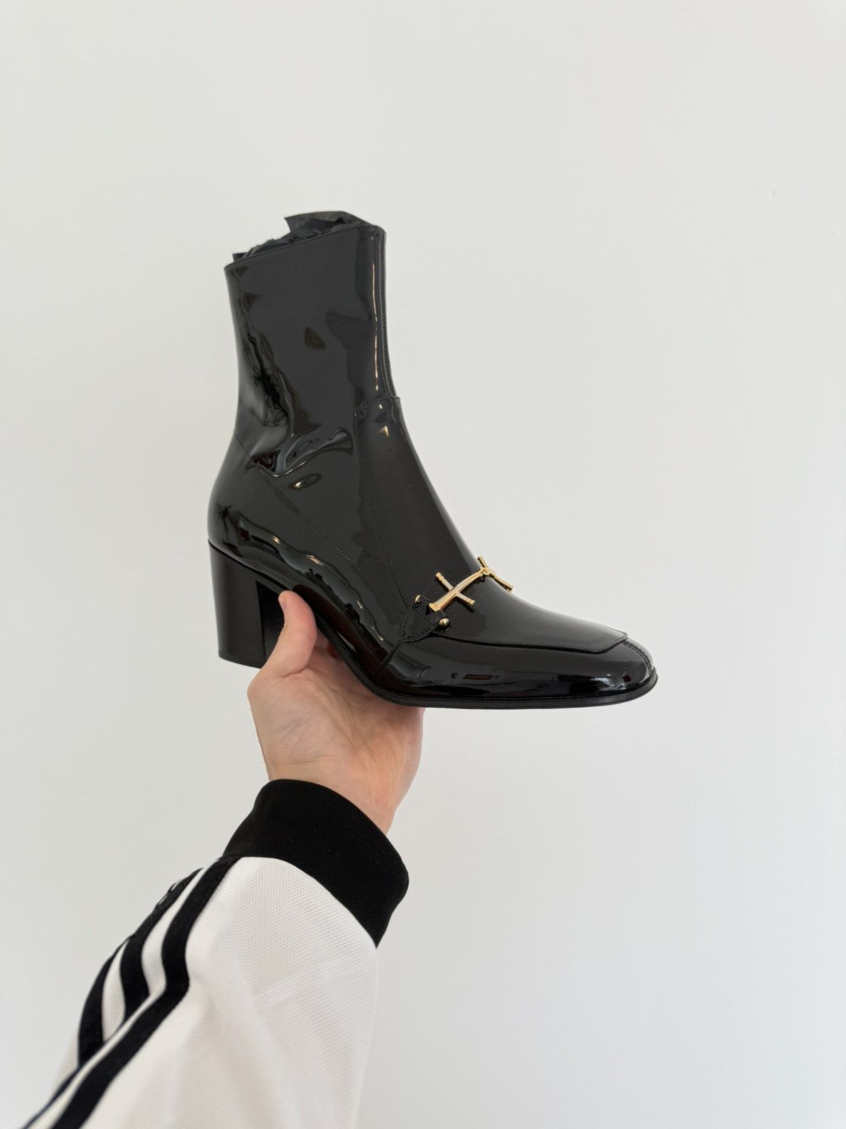 Saint Laurent Paris Saint Laurent Beau Boots in Patent Leather Size US 8.5 / EU 41-42 - 3 Thumbnail