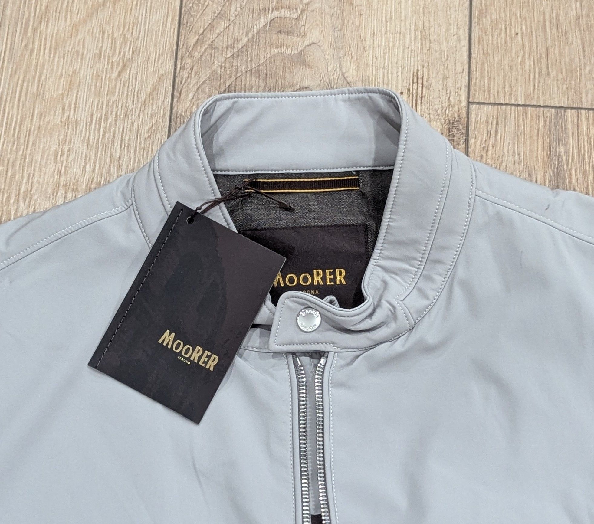 MooRER MOORER Banded Collar Bomber Jacket Ice Gray 52 US 42 Size US L / EU 52-54 / 3 - 2 Thumbnail