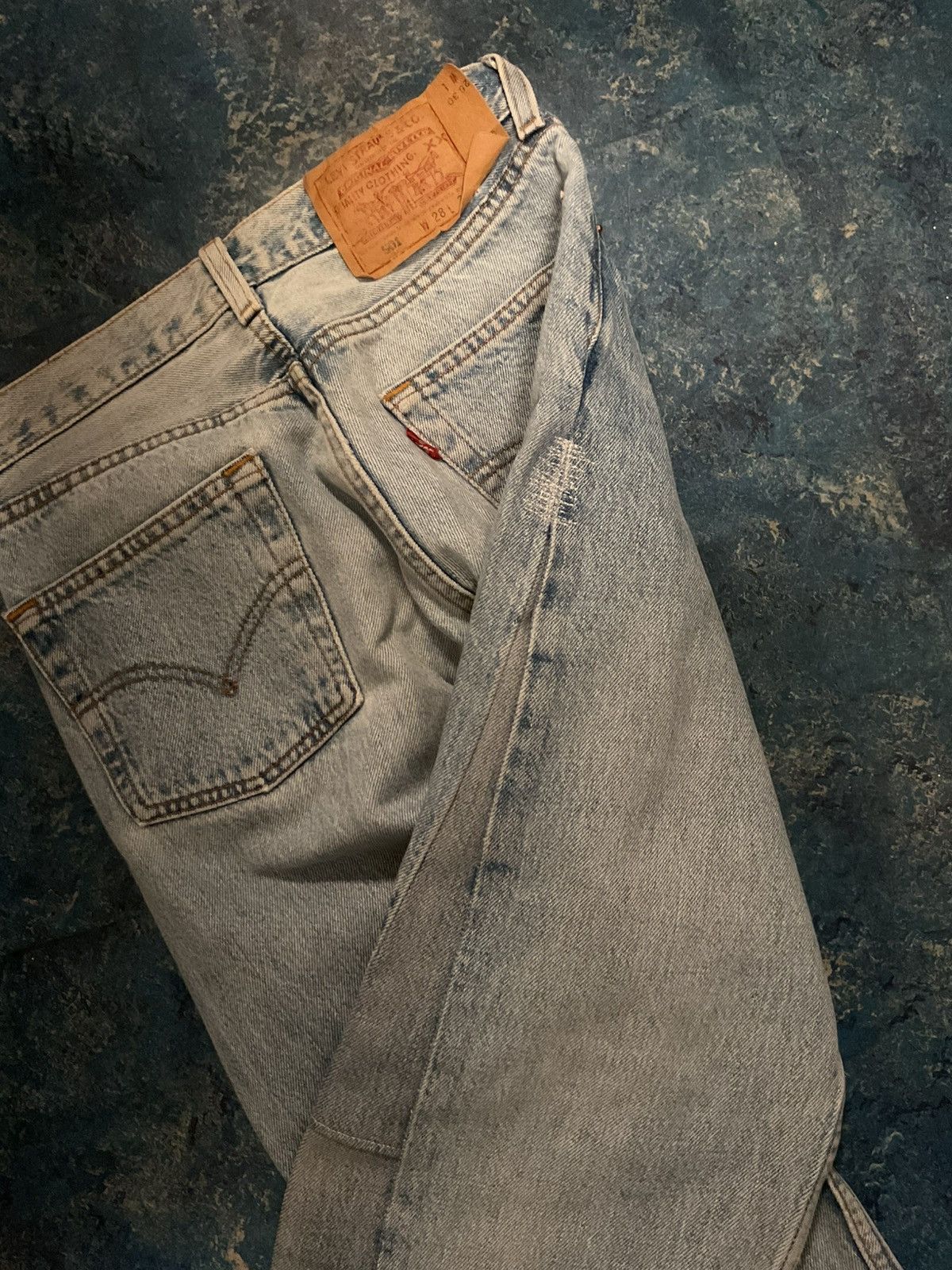 Levi's × Levi's Vintage Clothing × Vintage Jeans Levis 501 Flared Custom Vintage Size US 28 / EU 44 - 2 Thumbnail