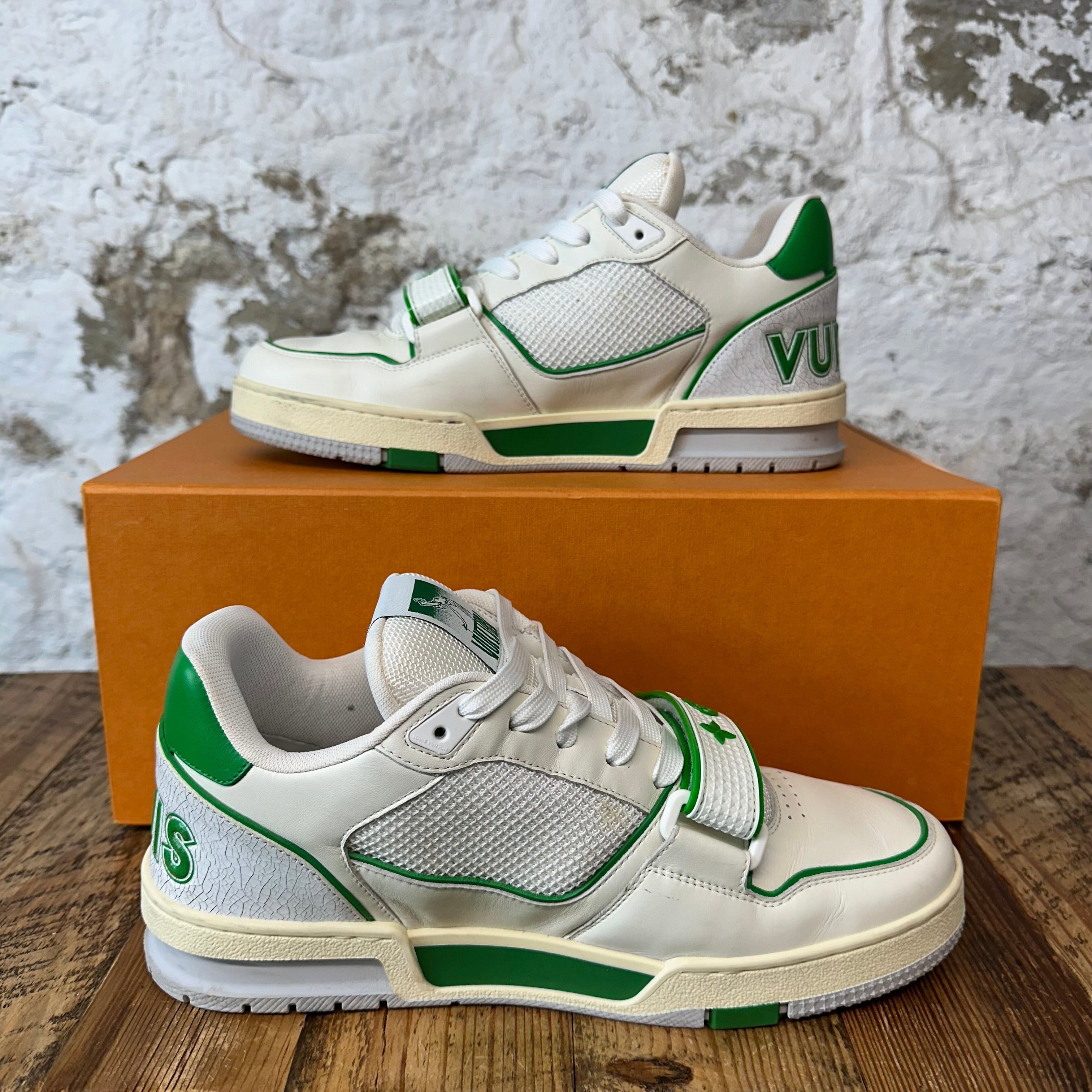 Louis Vuitton Louis Vuitton Green White Strap Trainer Sz 7.5 (6LV) Size US 7.5 / EU 40-41 - 2 Thumbnail