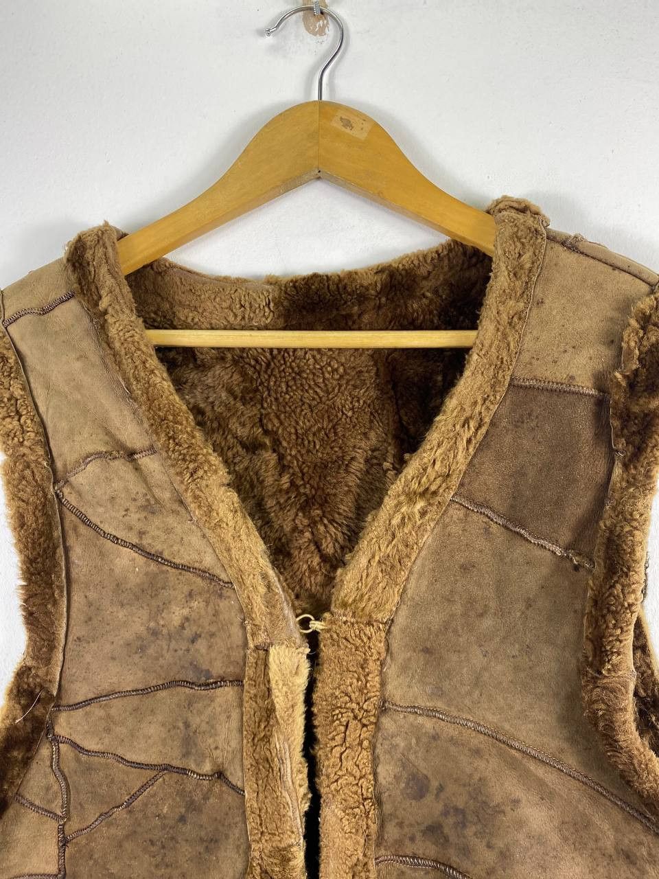 Leather houston leather patchwork vest fur lining nice design Size US L / EU 52-54 / 3 - 2 Thumbnail