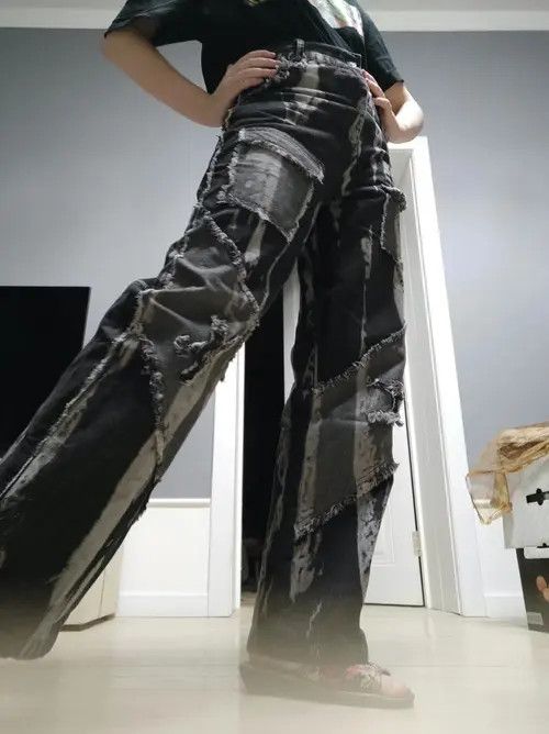 Jean graphics camo y2k pattern hiphop pants Size US 30 / EU 46 - 3 Thumbnail