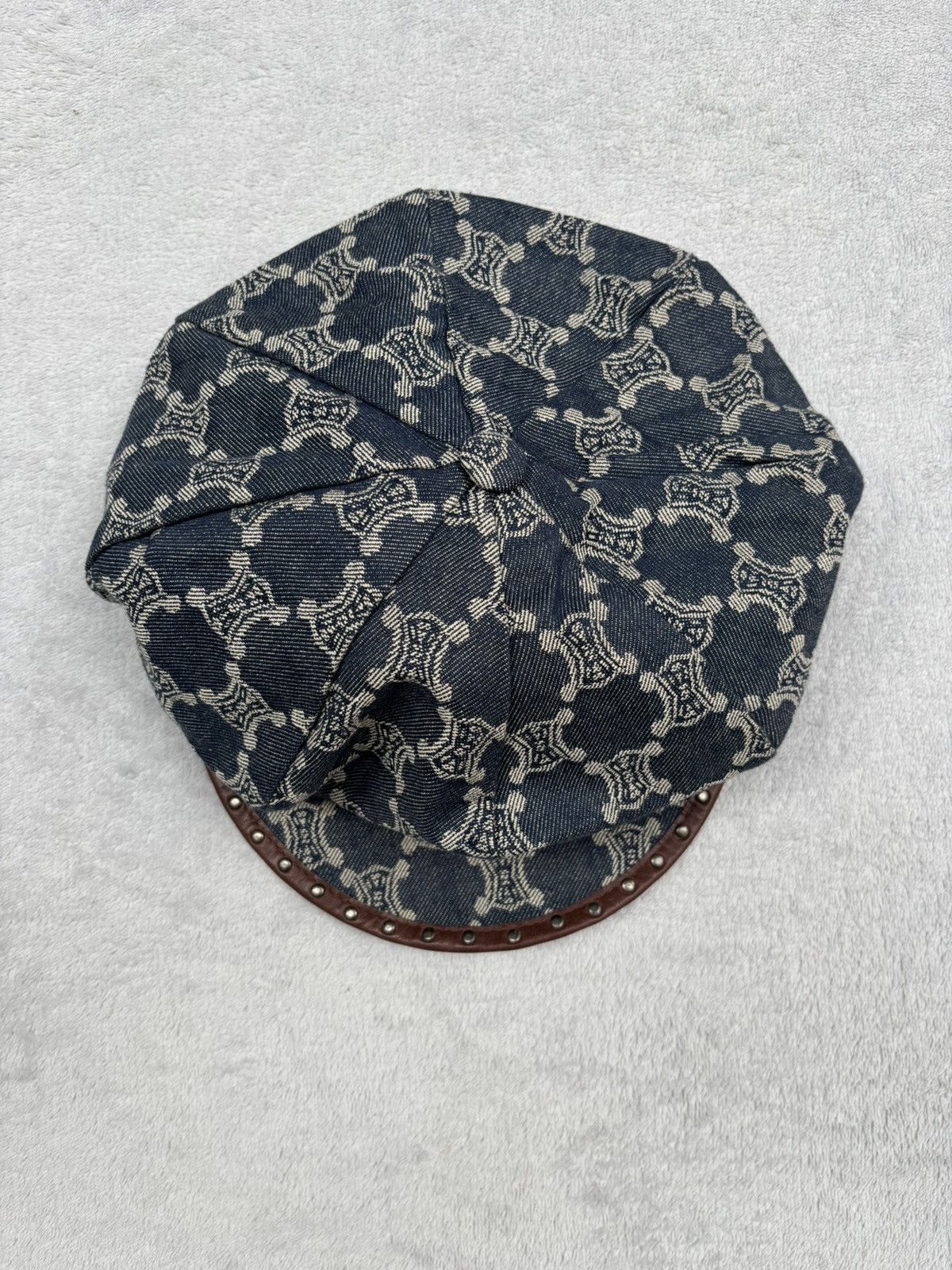 Celine Archive Celine Monogram Macadam Newsboy Cap Size ONE SIZE - 5 Thumbnail
