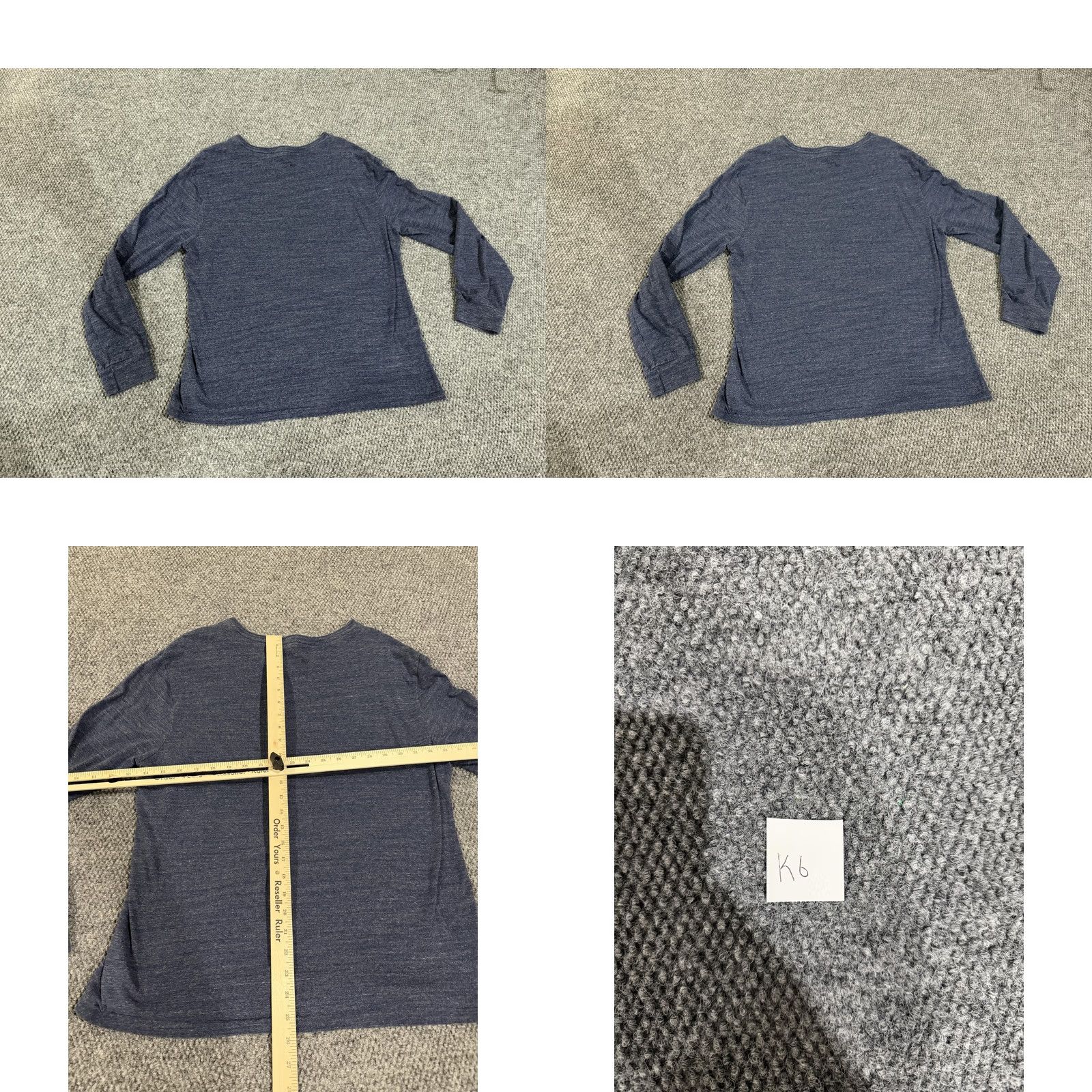 Polo Ralph Lauren Polo Ralph Lauren Shirt Mens L Blue Long Sleeve V-Neck Logo Tee T-Shirt Size US L / EU 52-54 / 3 - 8 Thumbnail