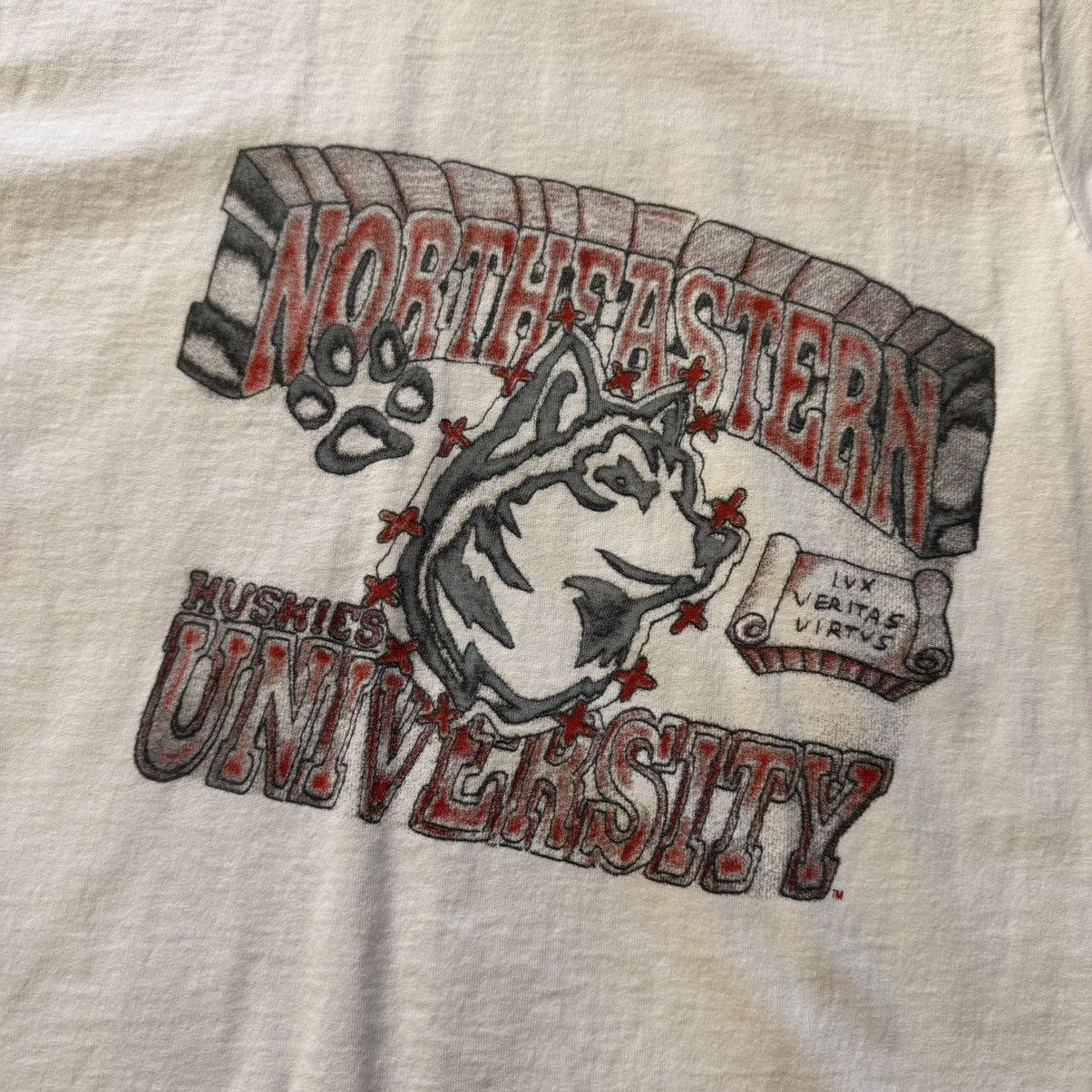 Mitchell & Ness × Travis Scott Northeastern Huskies Hand-Drawn Tee Size US M / EU 48-50 / 2 - 3 Thumbnail