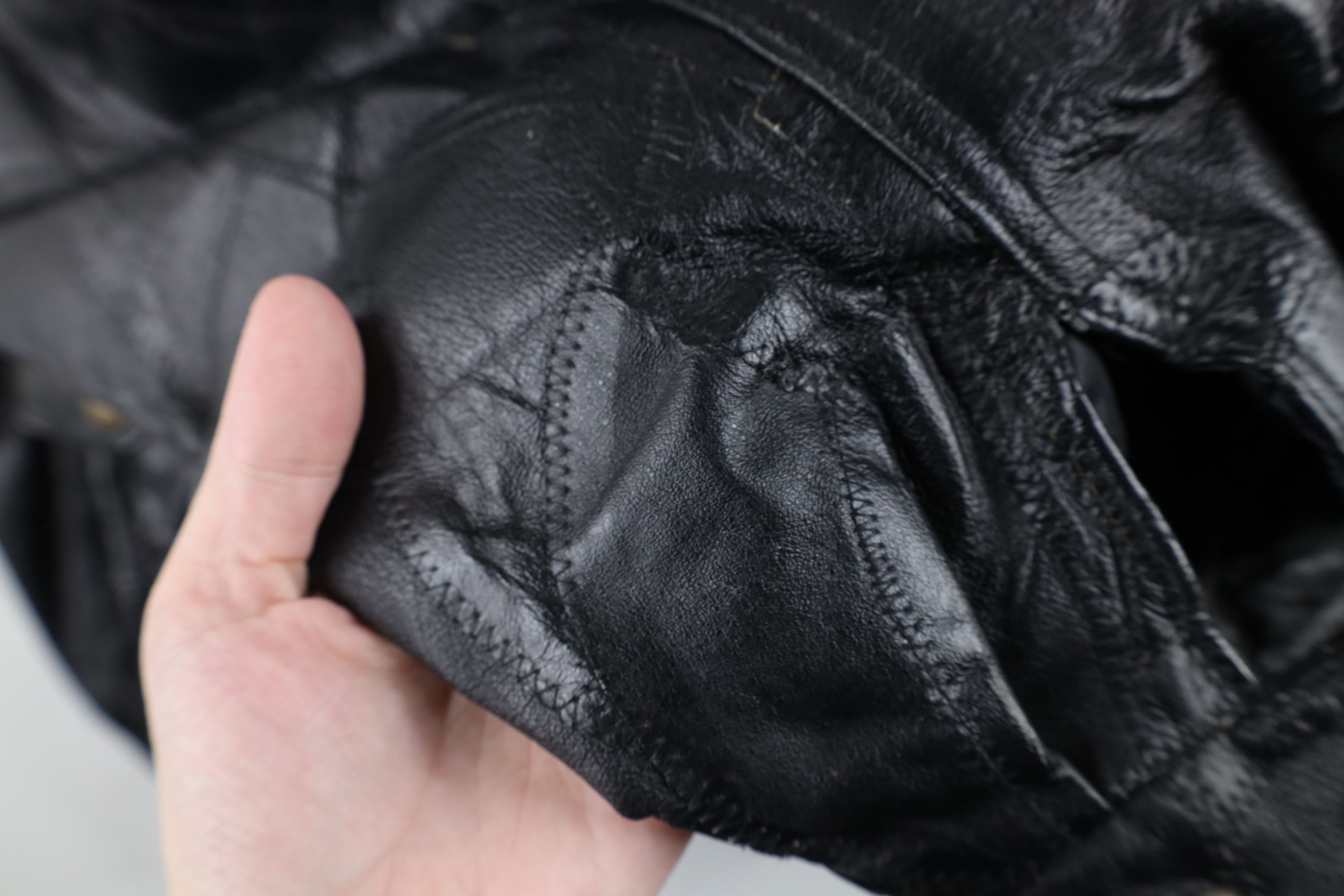 Vintage Vintage 90s Streetwear Patchwork Leather Bomber Jacket Size US XL / EU 56 / 4 - 8 Thumbnail