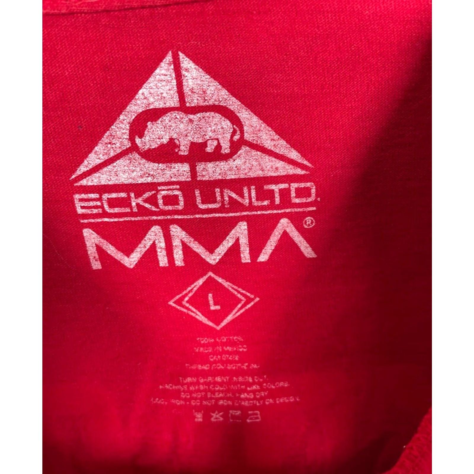 Ecko Unltd. VINTAGE Ecko Unltd. T-Shirt Main Point: MMA Graphic Red Short Sleeve Crew Neck Adult Large Men Slim Fit 2000s Hip Hop Retro - Mens Size US L / EU 52-54 / 3 - 4 Thumbnail