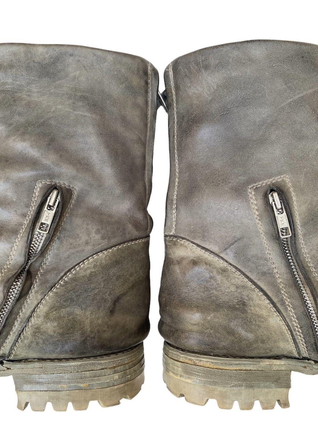 Carol Christian Poell CCP AW05 SAFE Double-Zip Tank Sole Horse Leather Boots Size US 11 / EU 44 - 6 Thumbnail