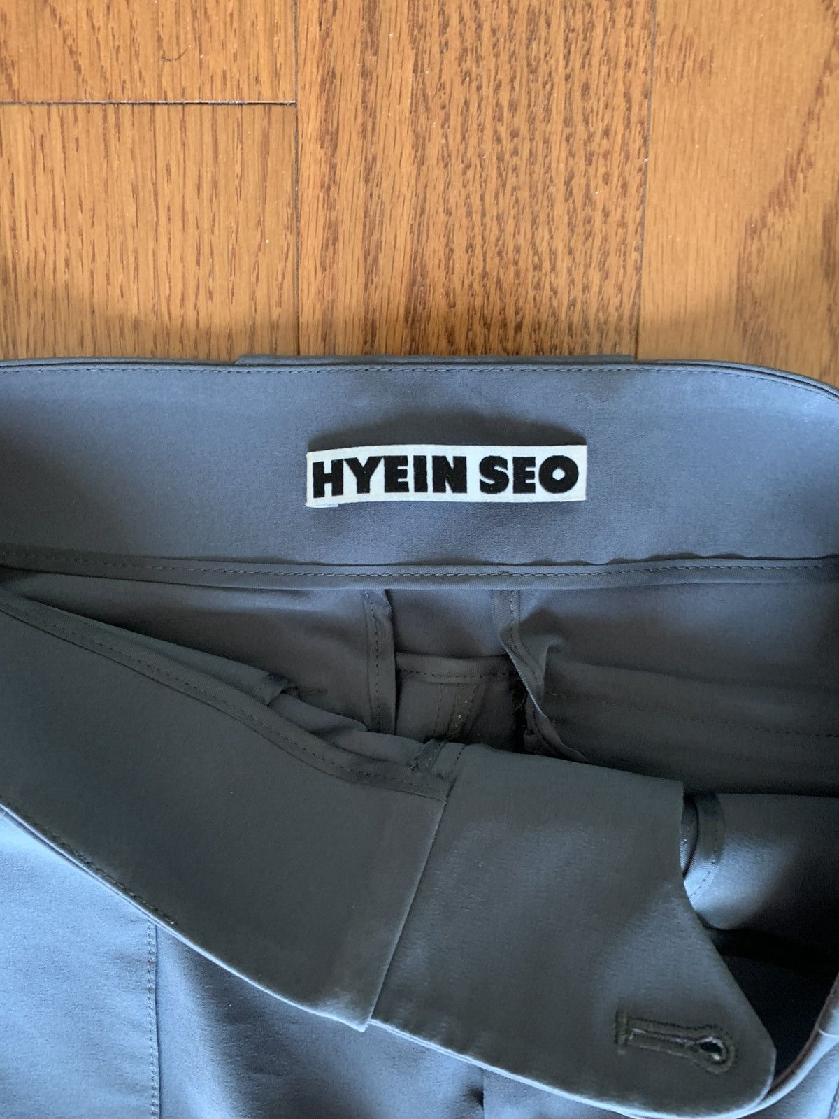 Hyein Seo Hyein Seo Grey Polyester Trousers Size US 30 / EU 46 - 3 Thumbnail