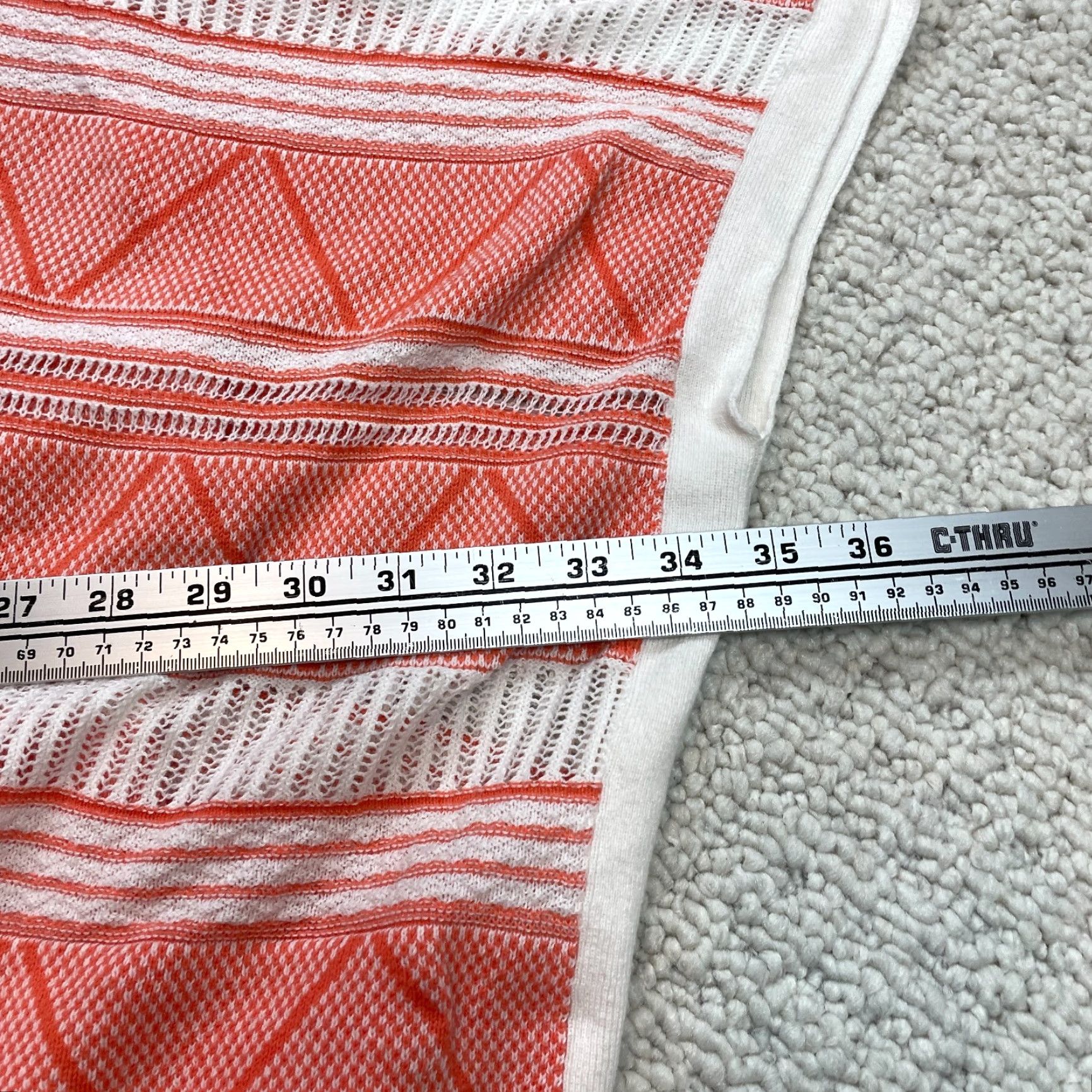 Bcbgmaxazria VINTAGE BCBGMAXAZRIA Sweater Womens One Size Light Red White Cotton Soft Size ONE SIZE - 5 Thumbnail