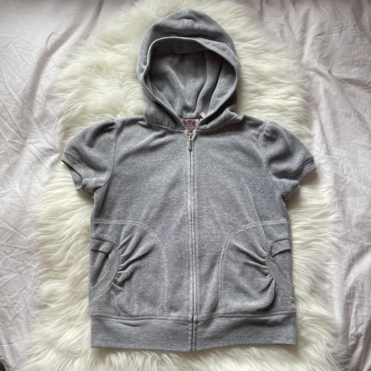 Juicy Couture Made In Usa Y2K Juicy Couture Grey Short Sleeve Track Jacket Grailed