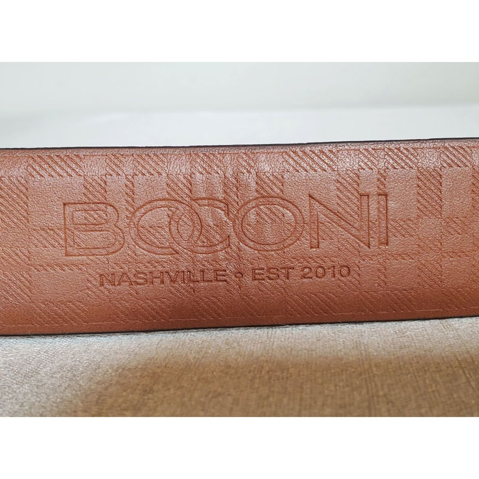 Doublet BOCONI Douglas Italian Leather Dress Belt Cognac Double Keepers Men Size 36 Size 36 - 6 Thumbnail