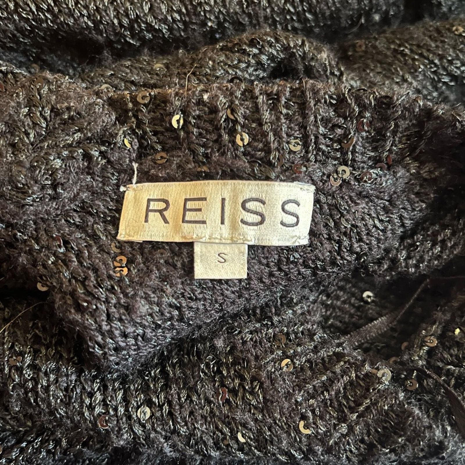Reiss Reiss V Neck Sweater Sequins Black Size Small Size S / US 4 / IT 40 - 3 Thumbnail