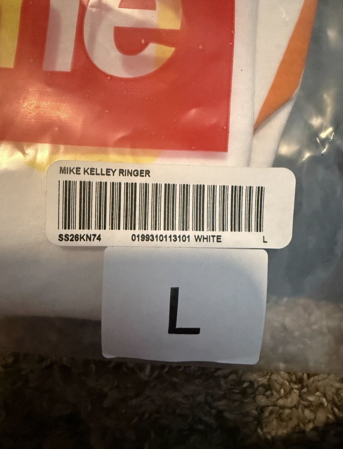 Supreme SUPREME Mike Kelley Ringer Tee WHITE new with tags SS26 Size US L / EU 52-54 / 3 - 4 Thumbnail