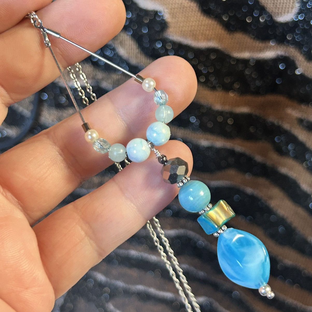 Handmade Handcrafted vintage bead changeable charm pendant necklace Size ONE SIZE - 1 Thumbnail