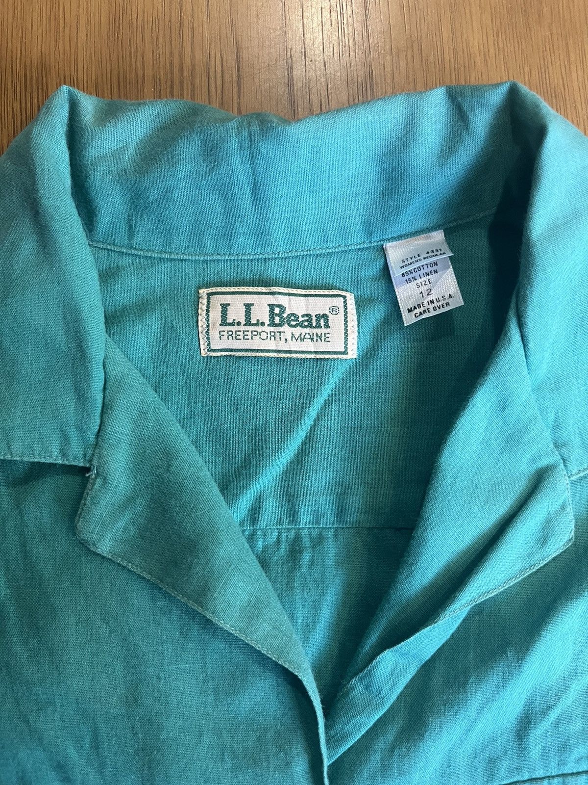 L.L. Bean Vintage L.L.Bean 2 Pocket Linen 15% Shirt Size XL / US 12-14 / IT 48-50 - 4 Thumbnail