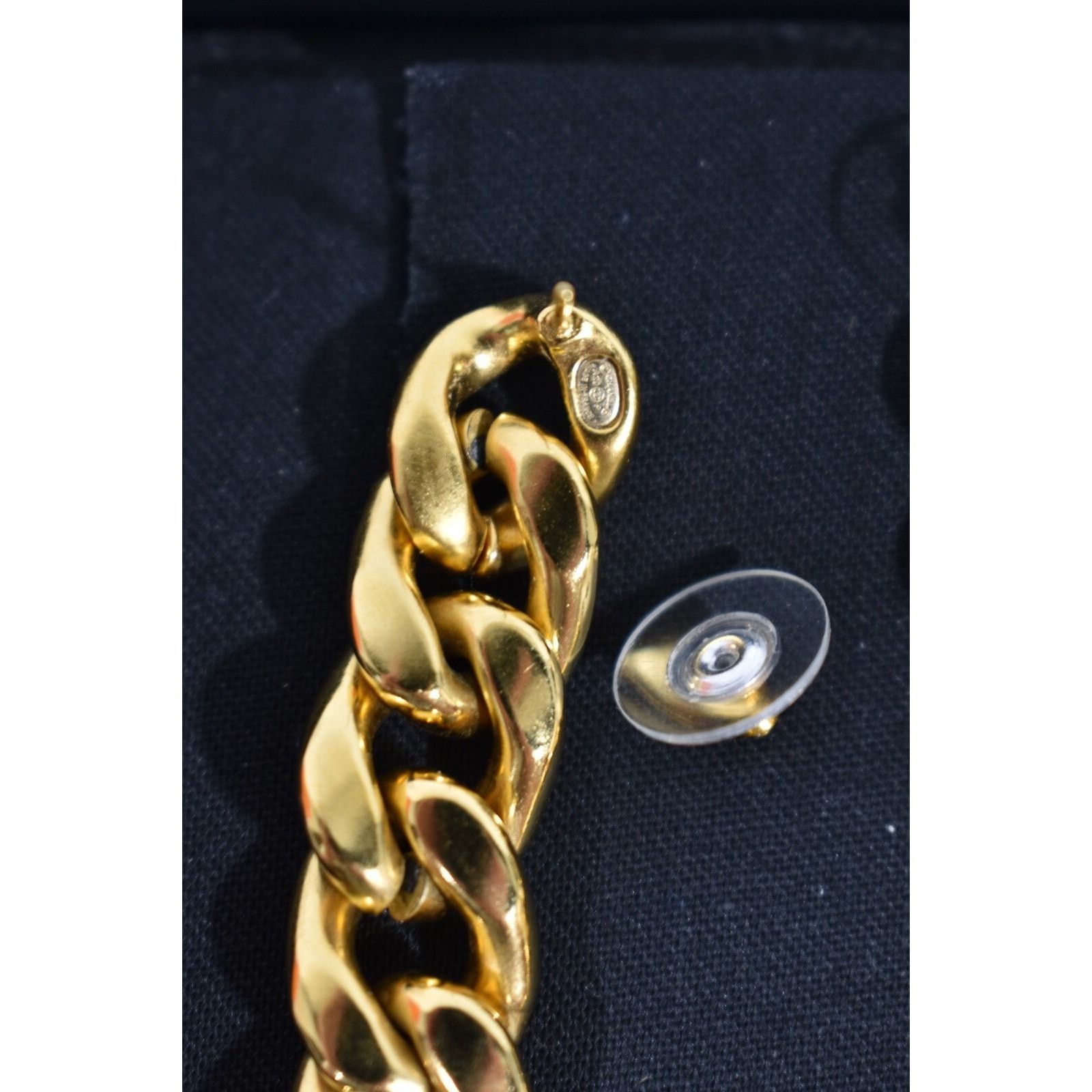 Chanel Chanel Curb Link Chain XLarge Thick Statement Drop Earrings Size ONE SIZE - 12 Thumbnail