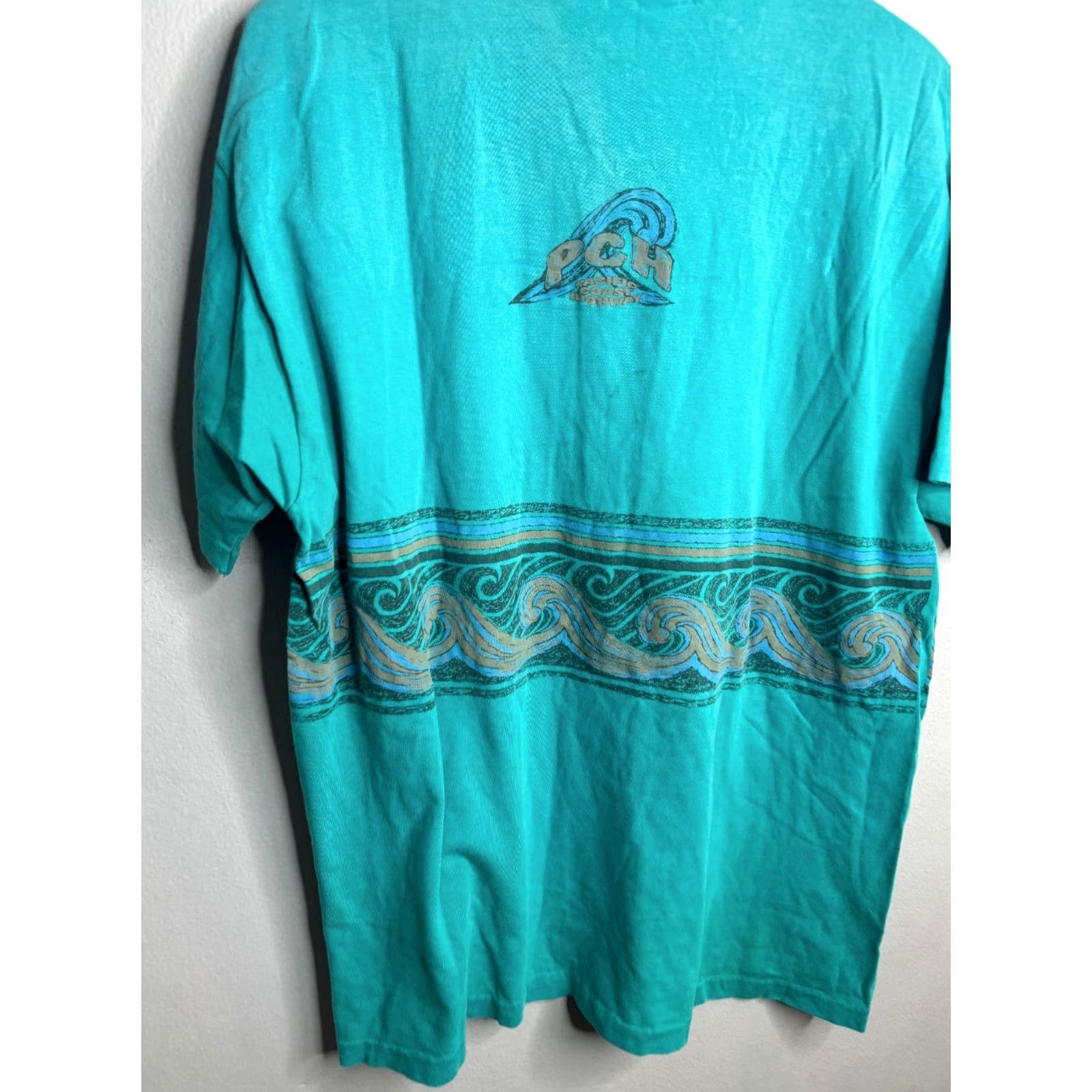 Vintage VTG Pacific Coast Highway T-Shirt Crew Neck Short Sleeve 90s Green L Mens Size US L / EU 52-54 / 3 - 6 Thumbnail