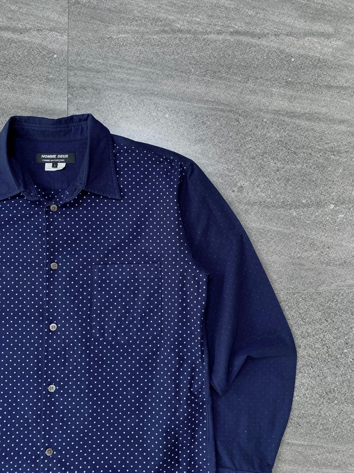 Comme des Garcons Homme Deux Polkadot Shirts Size US L / EU 52-54 / 3 - 3 Thumbnail
