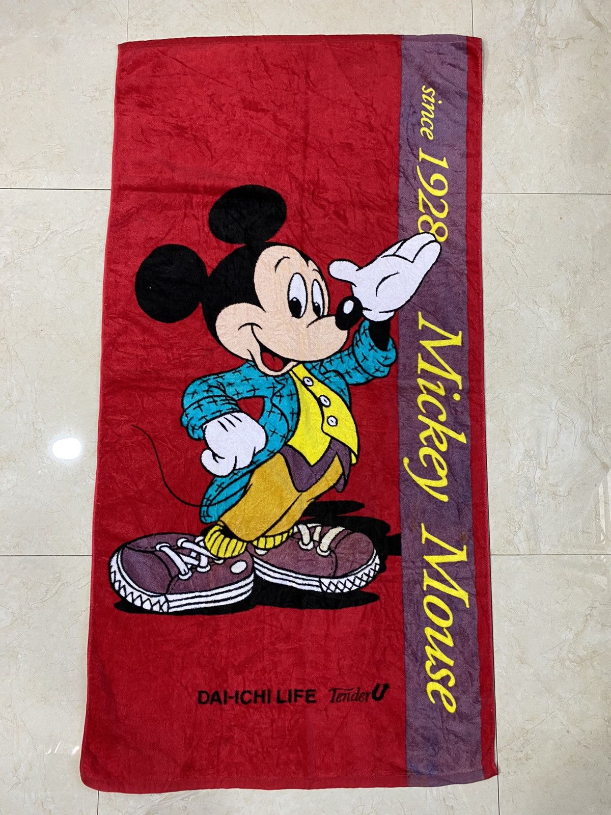 Disney × Mickey Mouse × Vintage 💥VINTAGE MICKEY MOUSE DISNEY Japan bath Towel Size ONE SIZE - 3 Thumbnail