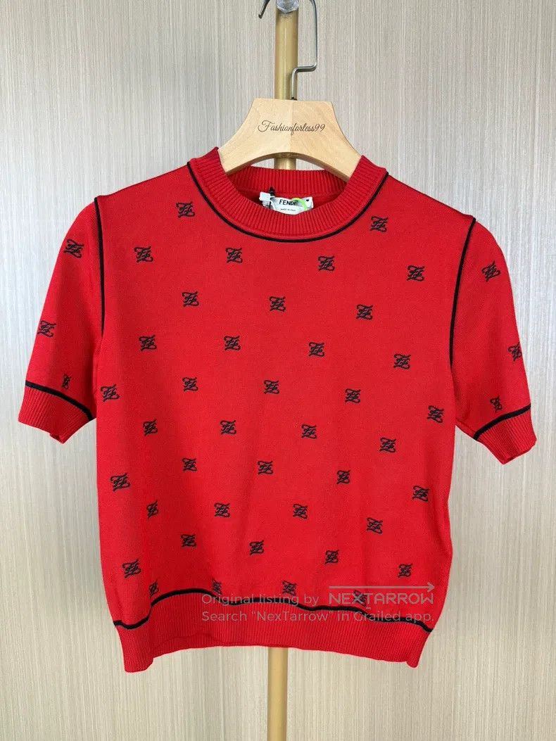 Fendi Fendi Fully printed embroidered knit top Size 4XL / US 24-26 - 1 Thumbnail