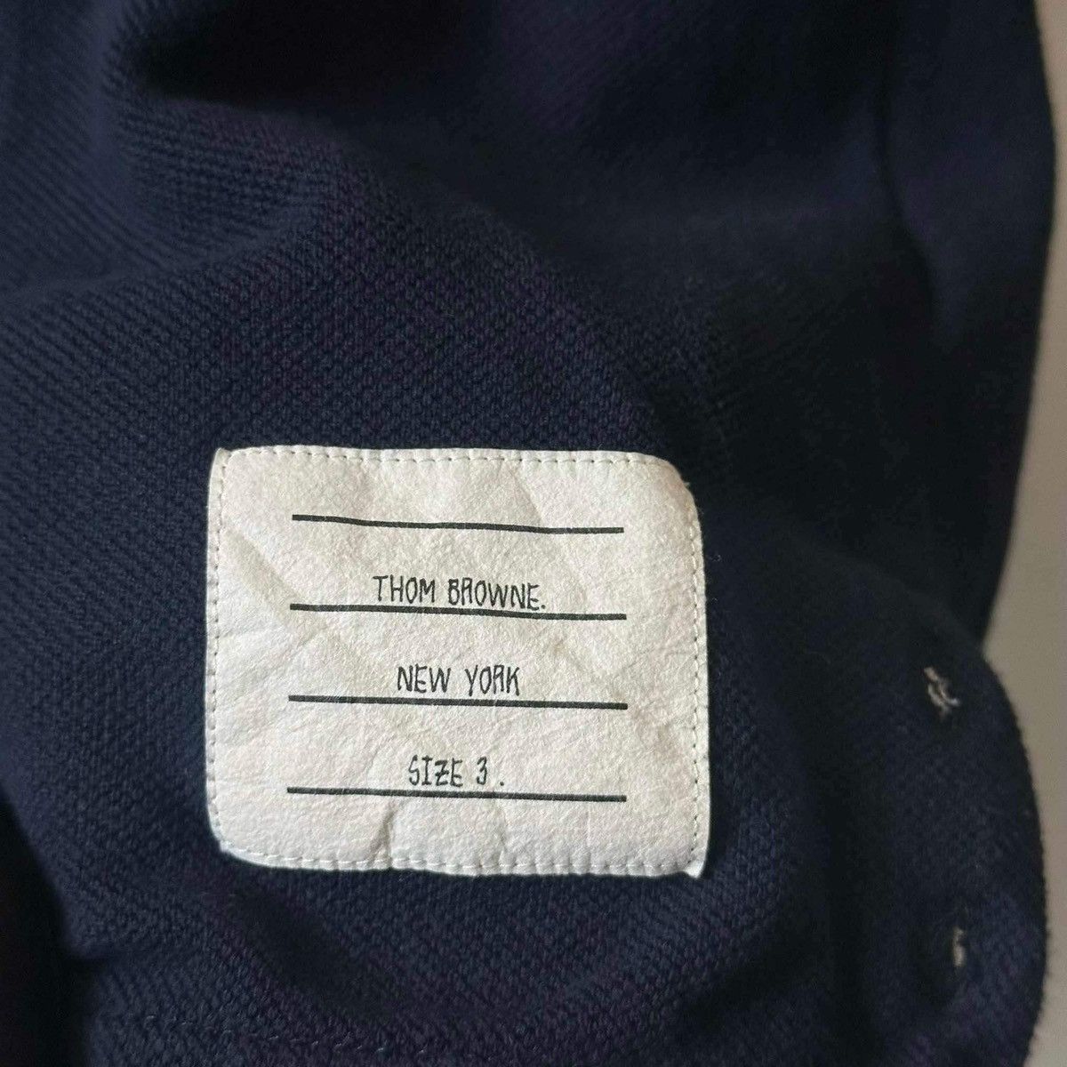 Thom Browne THOM BROWNE BACK STRIPED NAVY T SHIRT Size US L / EU 52-54 / 3 - 10 Thumbnail