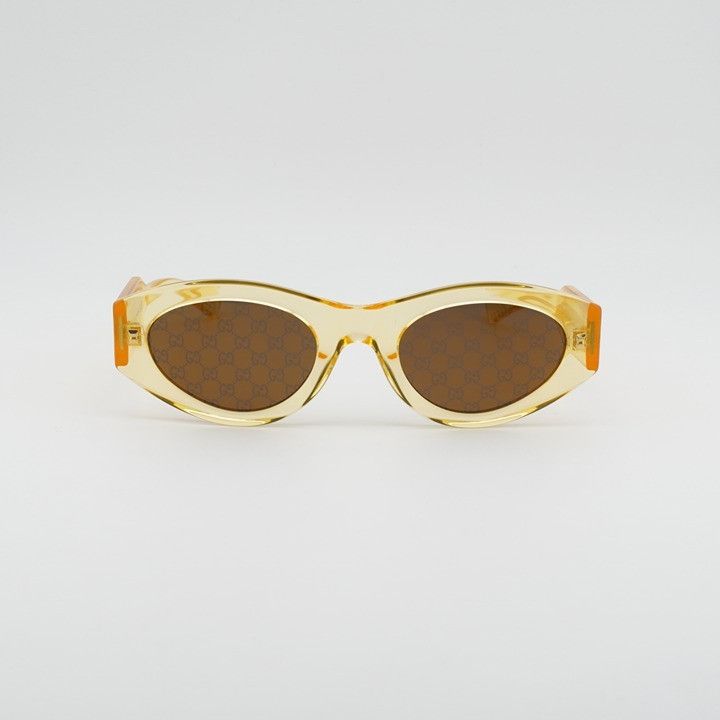 Gucci Gucci GG2065S 004 Sunglasses Yellow Cat Eye Frame Size ONE SIZE - 2 Thumbnail