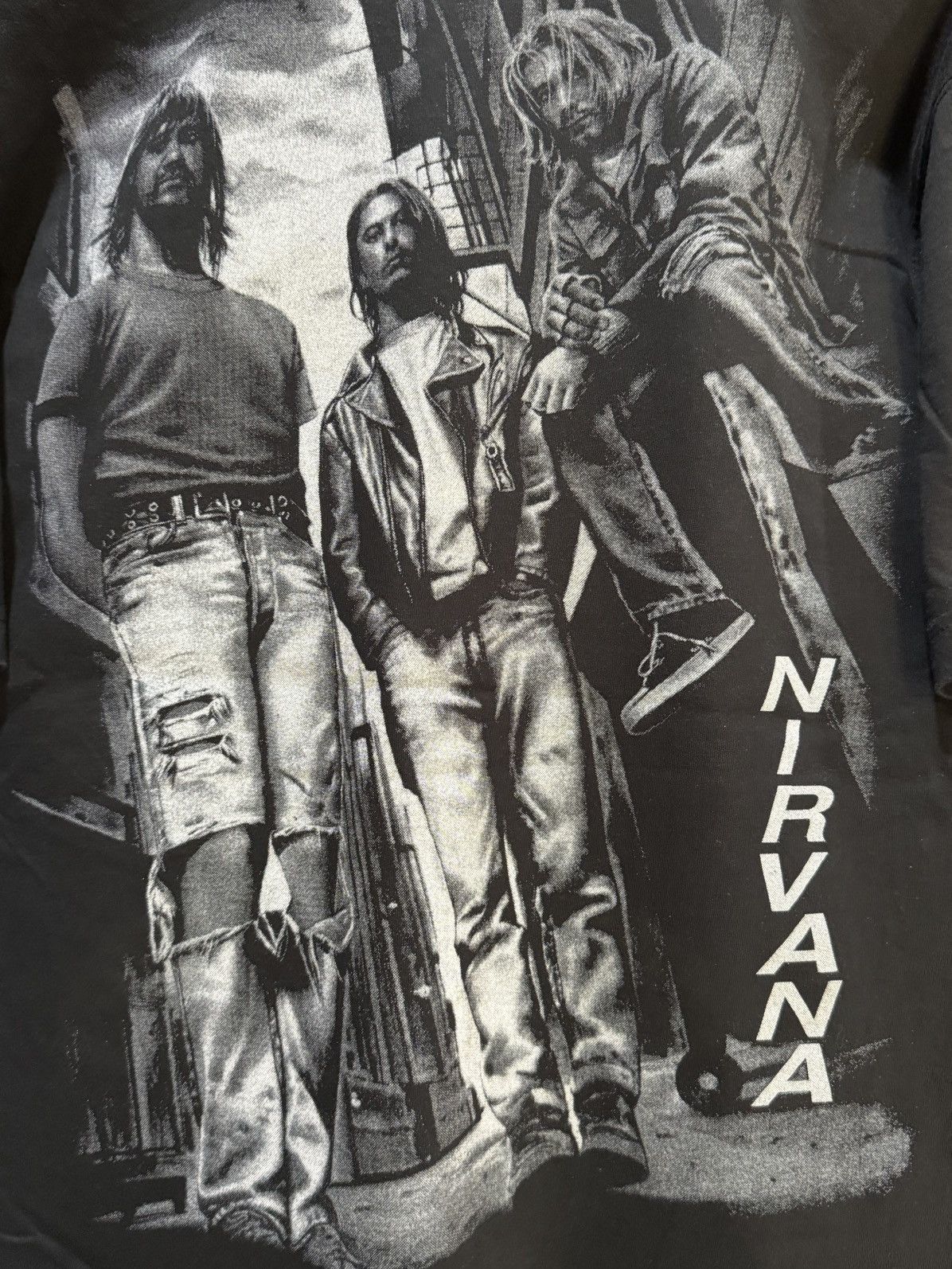 Band Tees Vintage 90s Nirvana Kurt Cobain Grunge Art Works Faded Tee Size US L / EU 52-54 / 3 - 10 Thumbnail