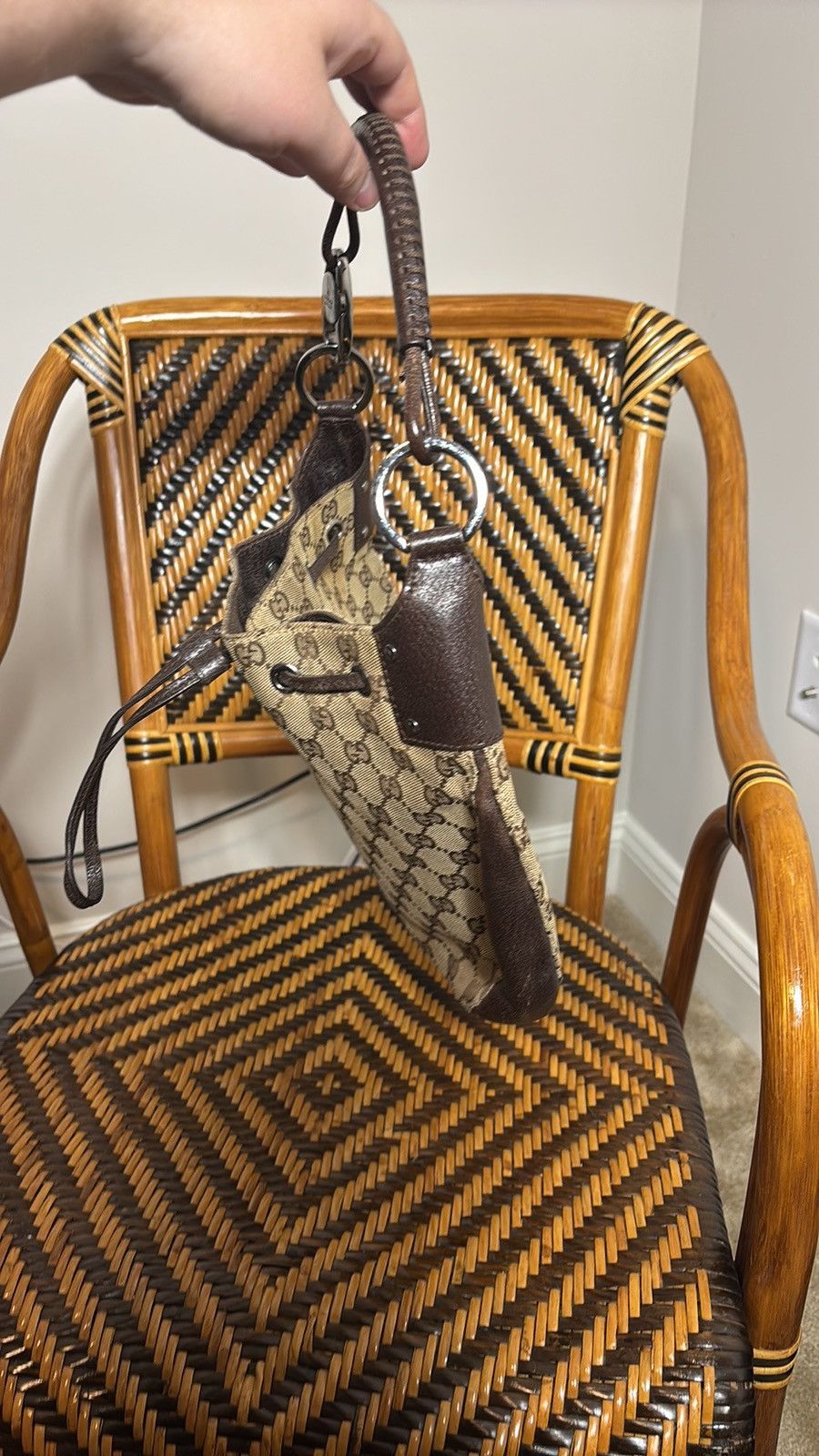 Vintage Gucci GG Monogram Canvas Hobo Bag 115006 Size ONE SIZE - 4 Thumbnail