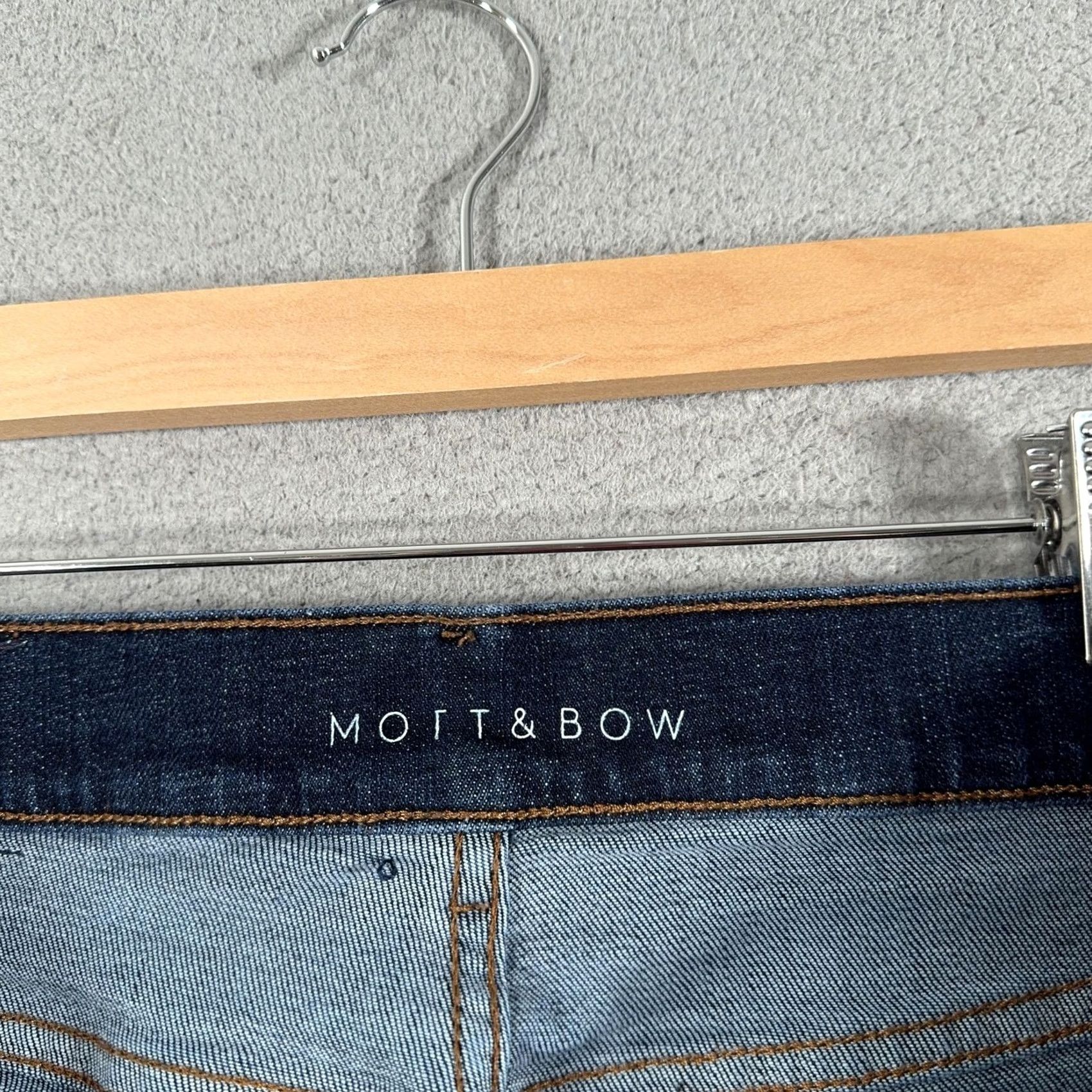 Mott & Bow Mott & Bow Jeans Slim Wooster 30x30 Slim Slim Jeans Mens Blue Dark Wash Denim Stretch Five-Pocket Zip Fly Button Closure Adult Men Size US 30 / EU 46 - 2 Thumbnail
