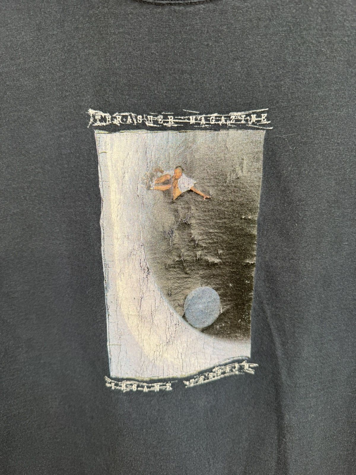 Thrasher Vintage Thrasher Magazine 90s T shirt Insane Terrain L Blue Size US L / EU 52-54 / 3 - 13 Thumbnail