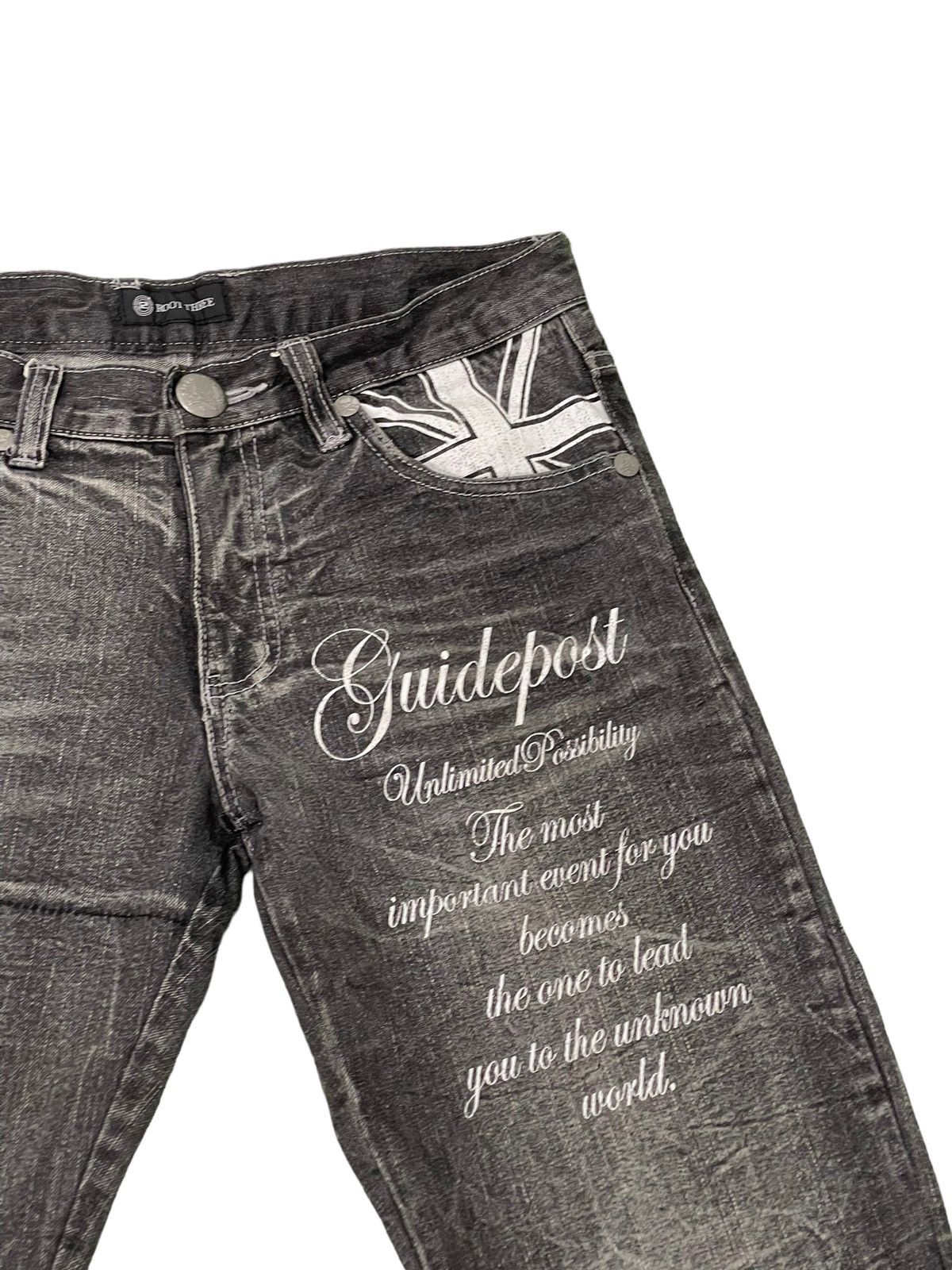 Japanese Brand Distress Jeans Root Three Regular Straight 6🟦3 Size US 31 - 8 Thumbnail