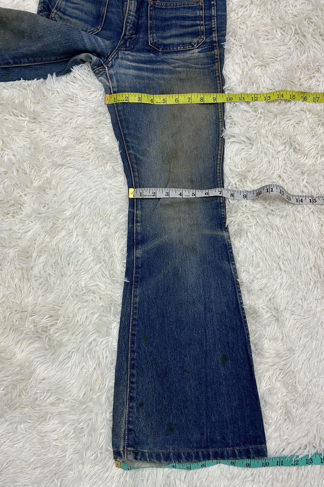 Big John × Japanese Brand × Vintage Vintage Big-John Distressed Flare Denim Pants Size US 28 / EU 44 - 11 Thumbnail