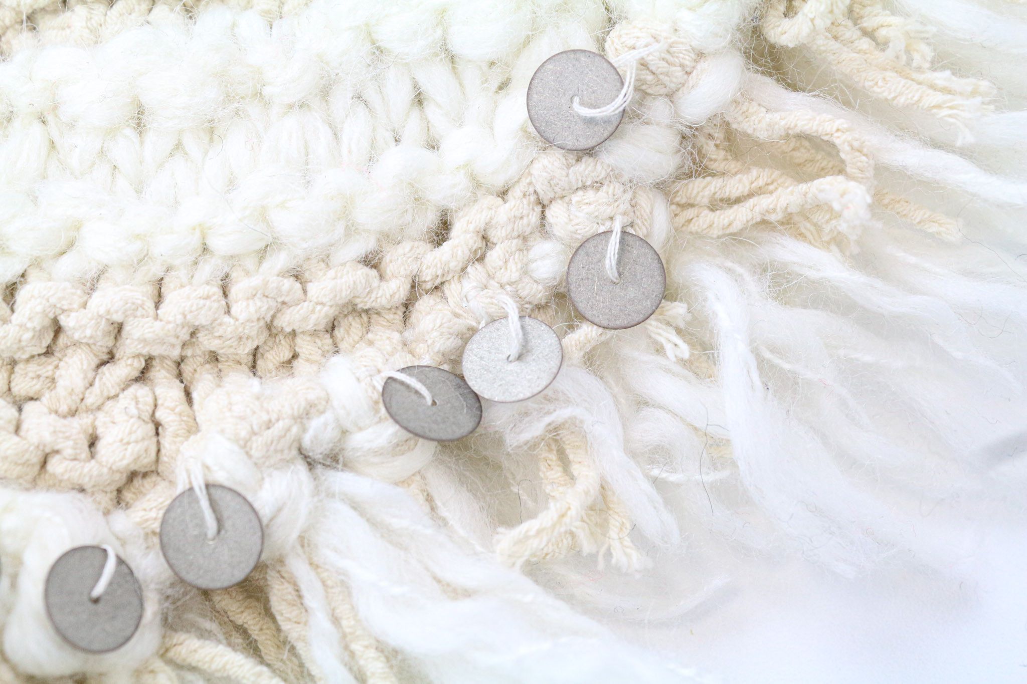 Scotch & Soda AMS COUTURE OS Beige Knit Tassel Scarf 75004 Size ONE SIZE - 8 Thumbnail