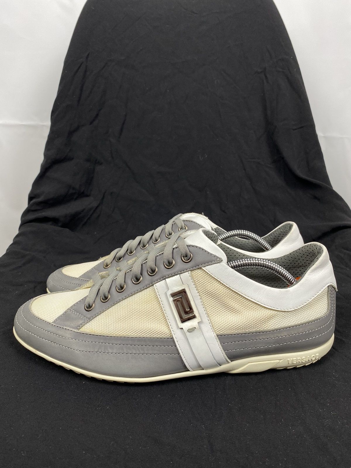 Versace Versace Canvas-Leather Sneakers size 40 Size US 10 / IT 40 - 5 Thumbnail