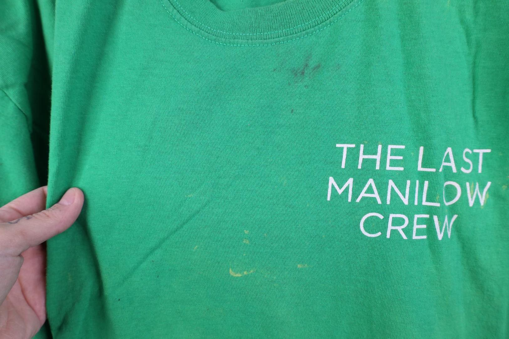 Vintage Vintage Crew The Last Tour Barry Manilow Band T-Shirt Green Size US XL / EU 56 / 4 - 6 Thumbnail