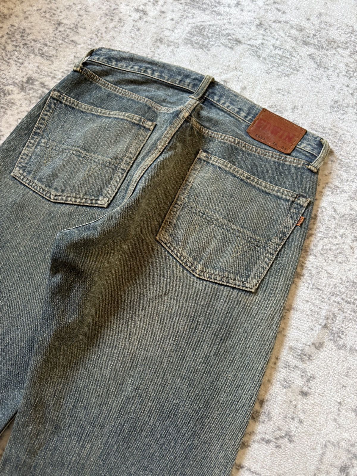Kapital Vintage Edwin 505 Earthy Mud Wash Selvedge Loose Jeans Size US 32 / EU 48 - 15 Thumbnail