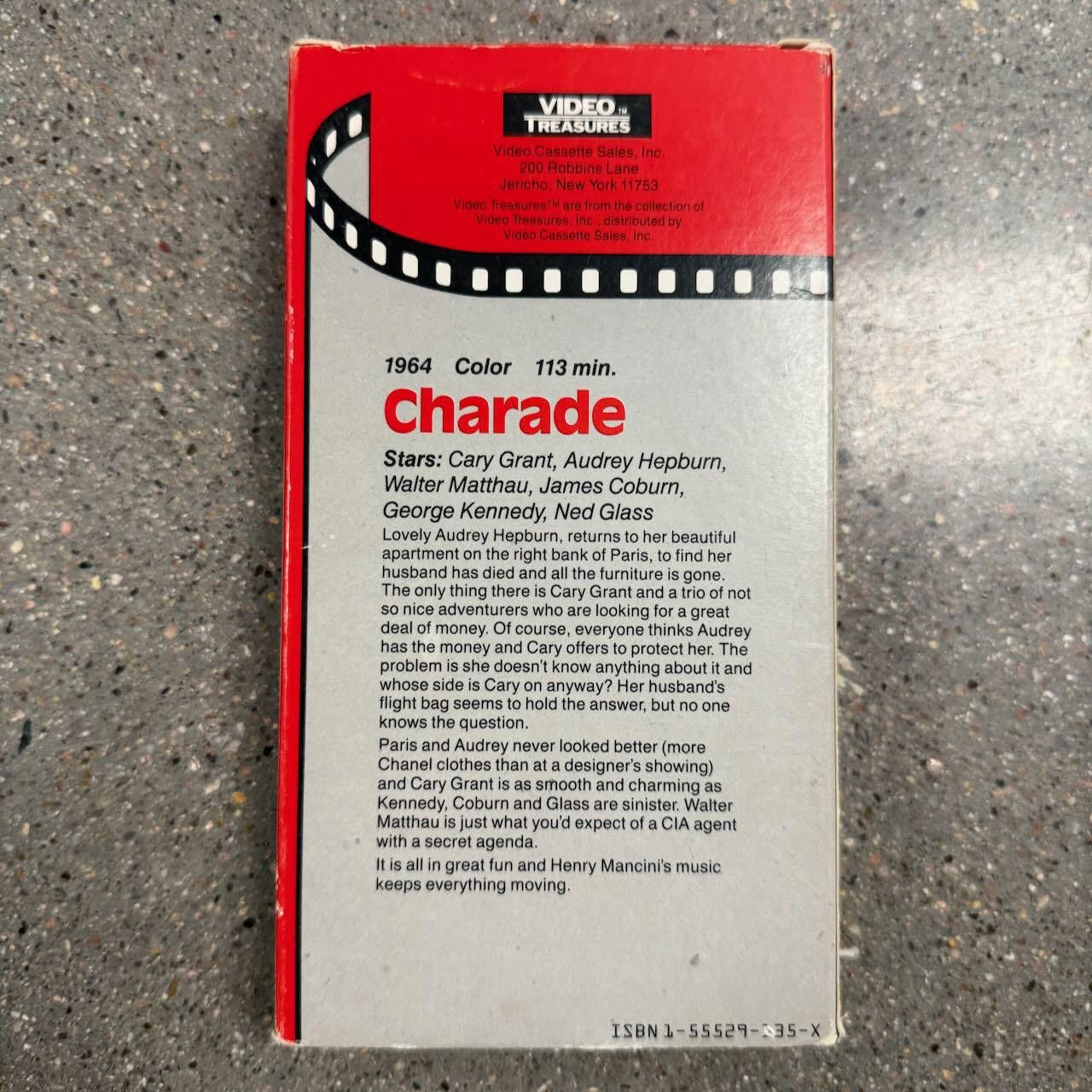 Designer Charade VHS 1964 Movie Video Treasures Audrey Hepburn Rare Size ONE SIZE - 2 Thumbnail