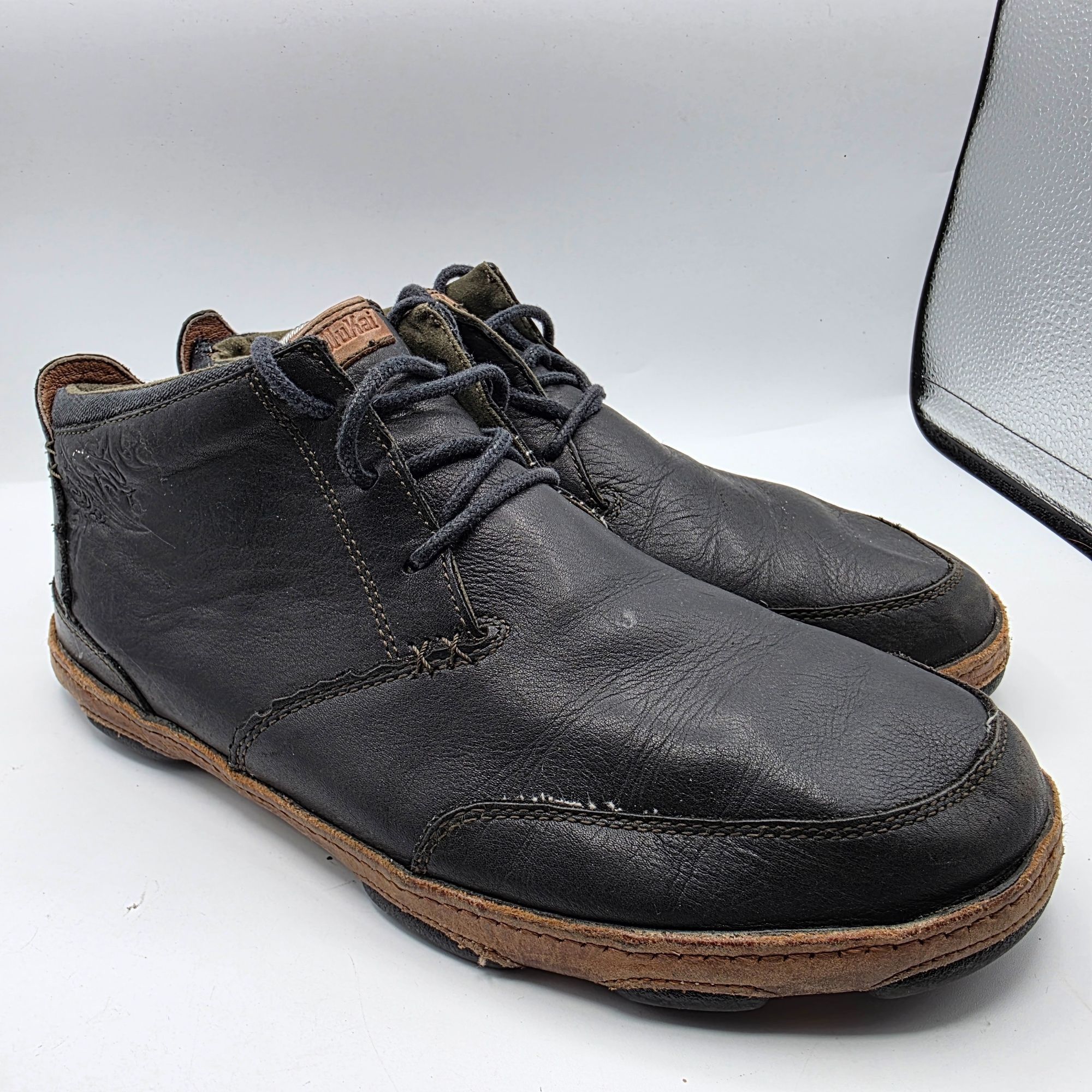 Olukai Olukai Kamuela Boots Men Size 10 Shoes Black Leather Ankle M Size US 10 / EU 43 - 1 Thumbnail