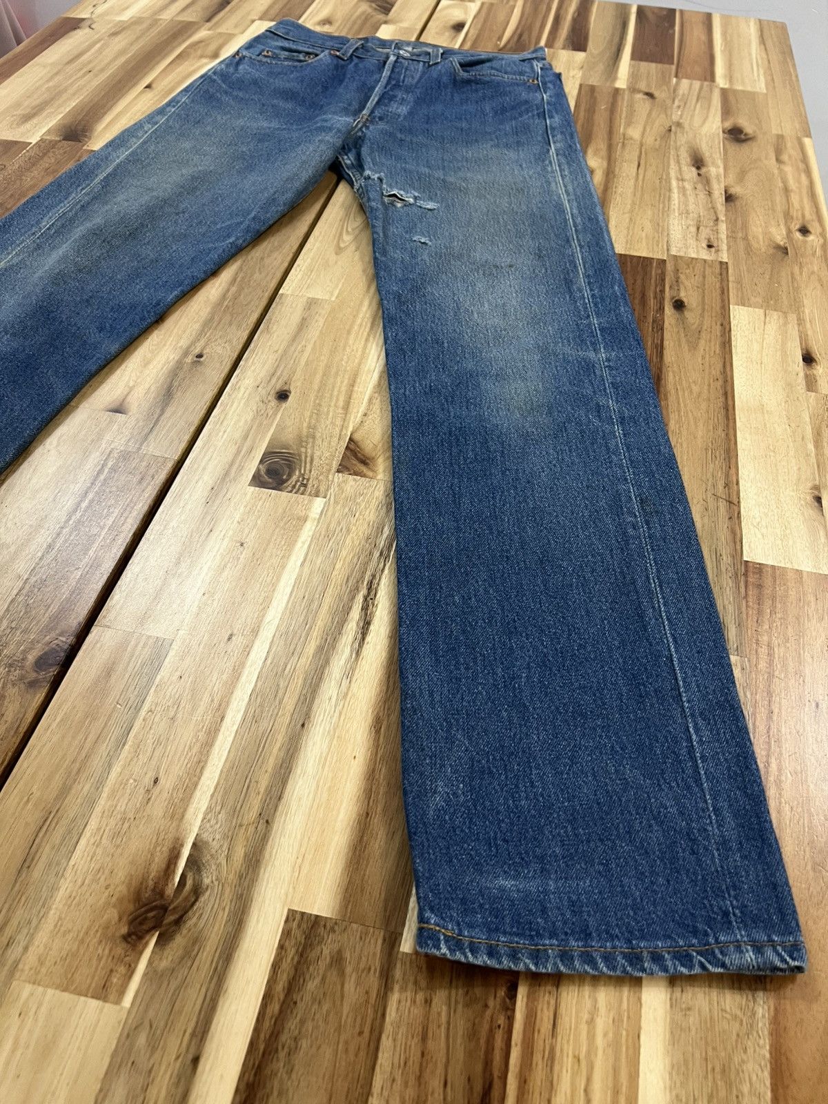 Levi's Vintage 90’s Levis 501XX Small e Non Selvedge Denim Jeans Size US 29 - 1 Thumbnail