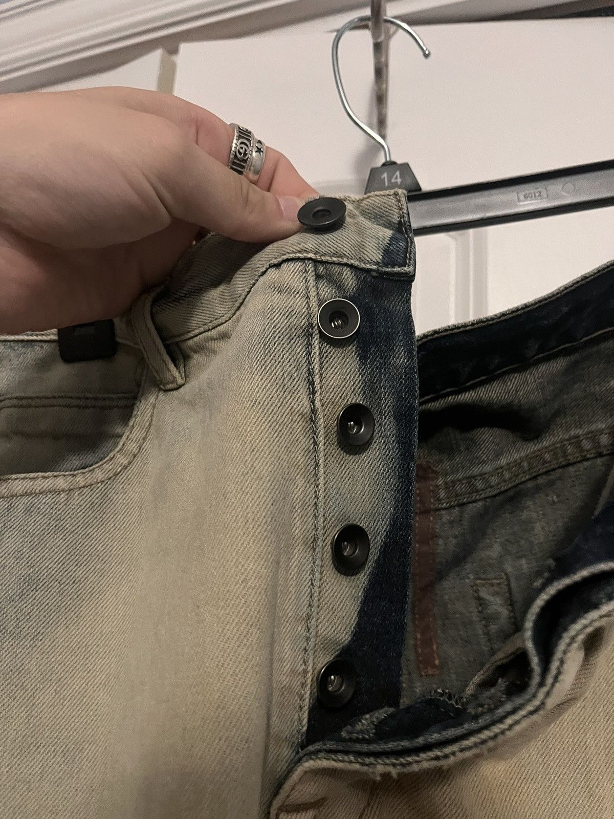 Rick Owens Drkshdw FW14 Rick Owens DRKSHDW Torrence Cut Jeans Bone Size US 30 / EU 46 - 8 Thumbnail