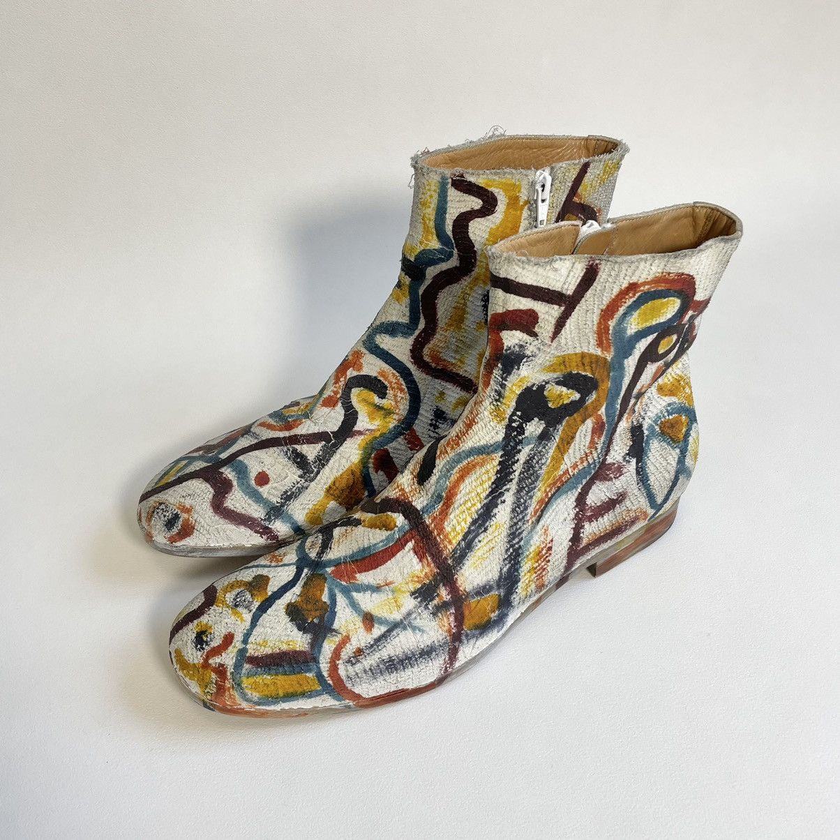 Maison Margiela Plaster Scribble Painted Boots Size US 10 / EU 43 - 3 Thumbnail