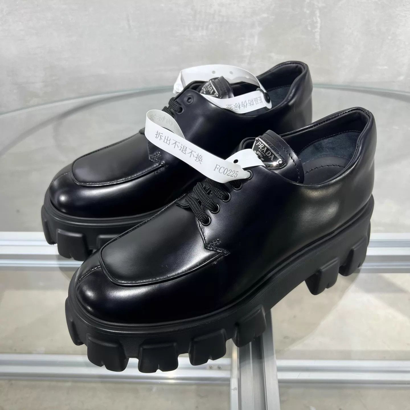 Prada Prada Triangle Logo Platform Loafer Black Size 36.5 Size US 6 / IT 36 - 2 Thumbnail